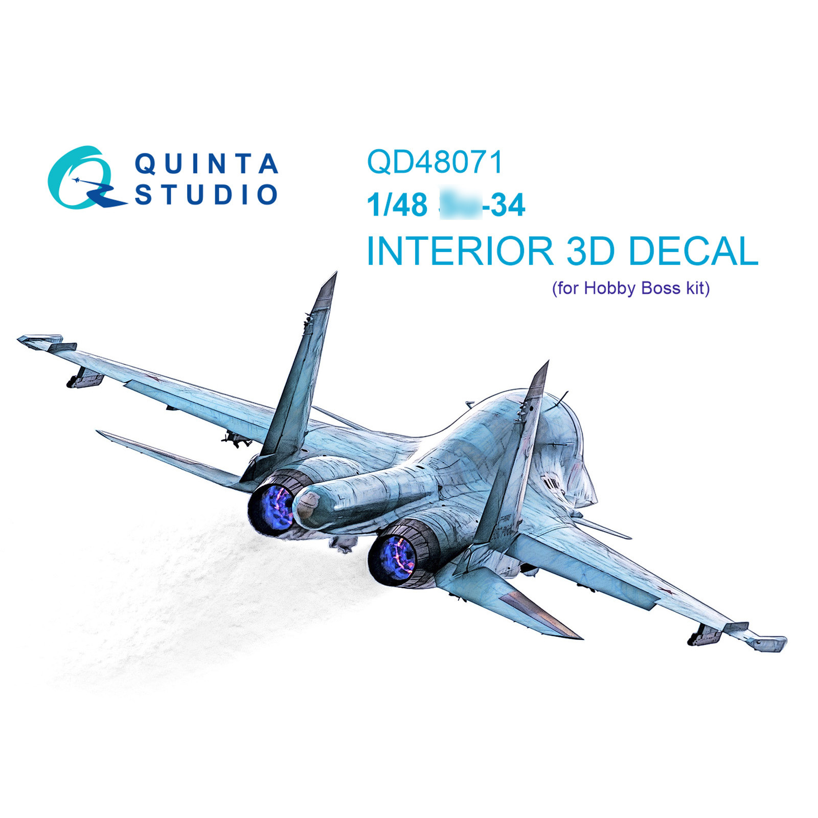 QD48071 Quinta Studio 1/48 3D Decal cabin interior Sukhoi-34 (HobbyBoss)