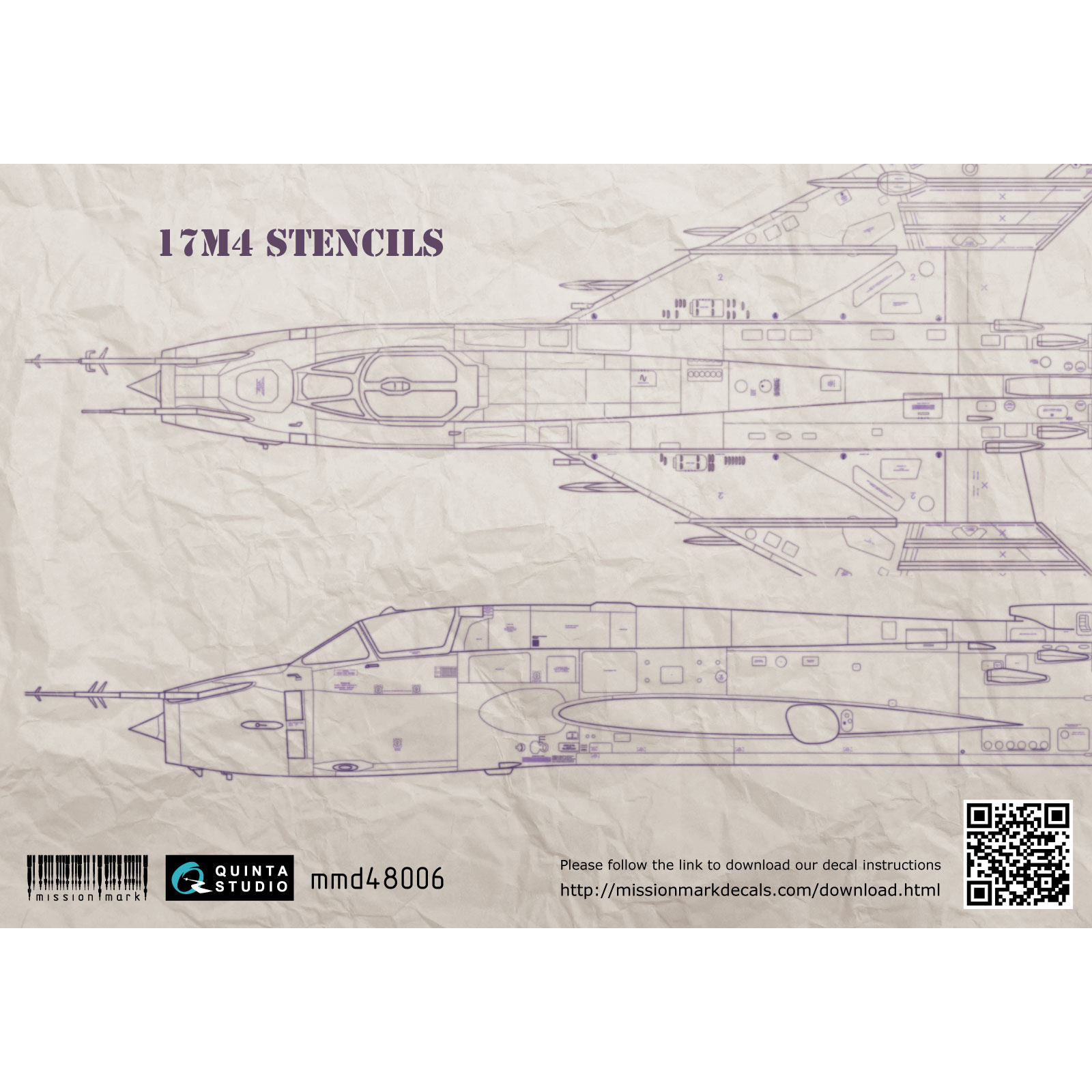 MMD48006 Quinta Studio 1/48 Decal Sukhoi-17M4 (technical inscriptions)