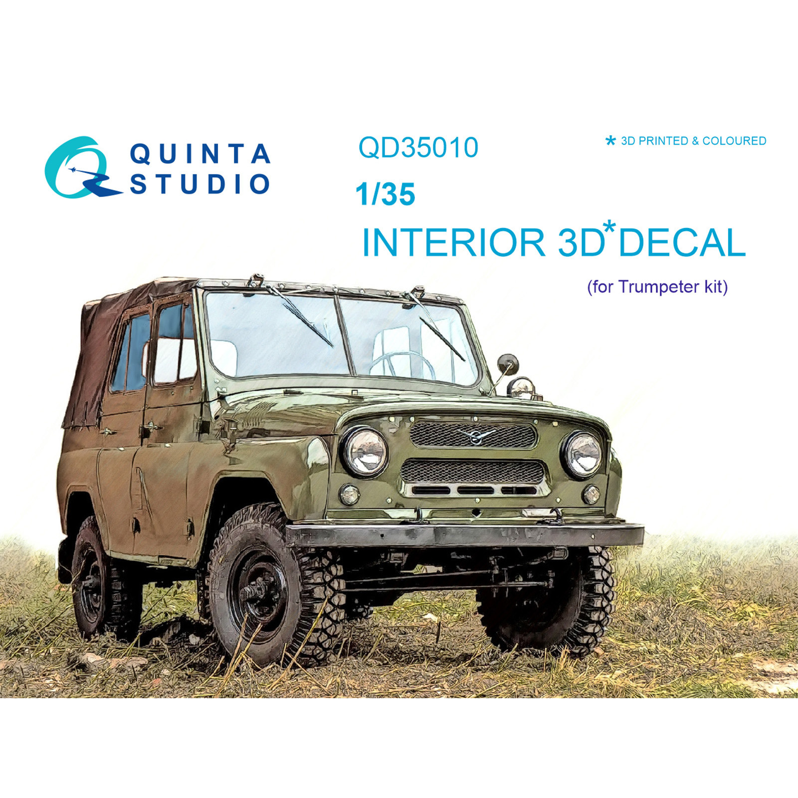 QD35010 Quinta Studio 1/35 3D Cabin Interior Decal for U@3-469 (for Trumpeter model)