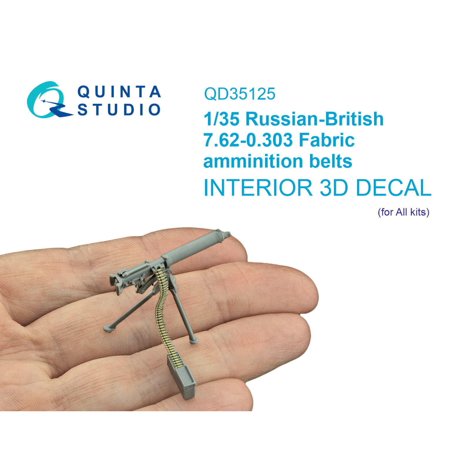 QD35125 Quinta Studio 1/35 Матерчатые патронные ленты под русский 7,62 или британский 0.303 патрон, ПМВ (для allх моделей)