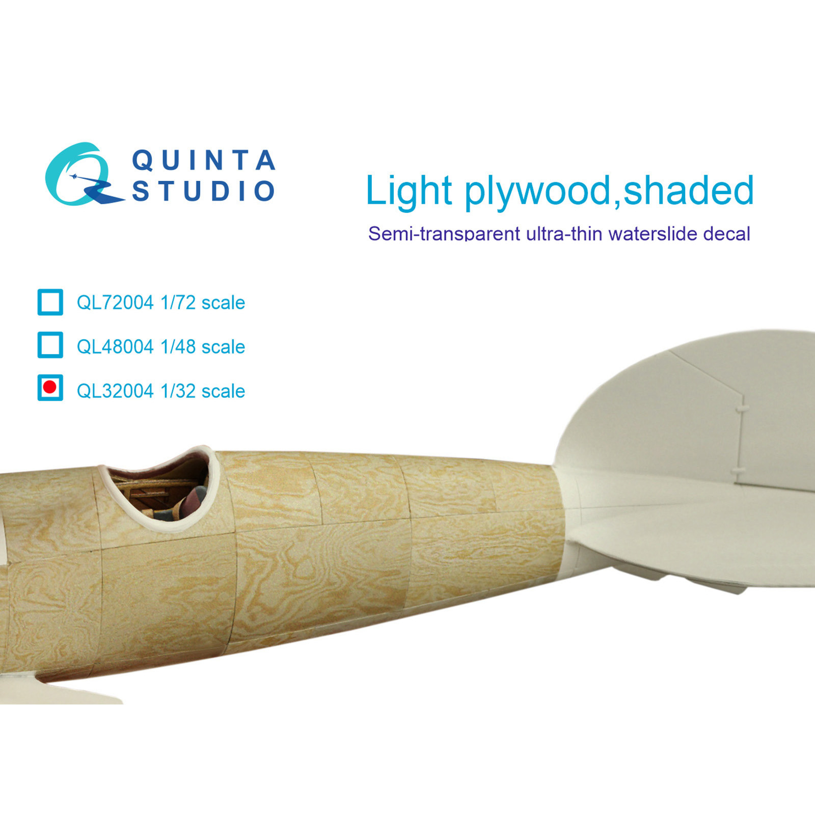 QL32004 Quinta Studio 1/32 Light plywood, contrast
