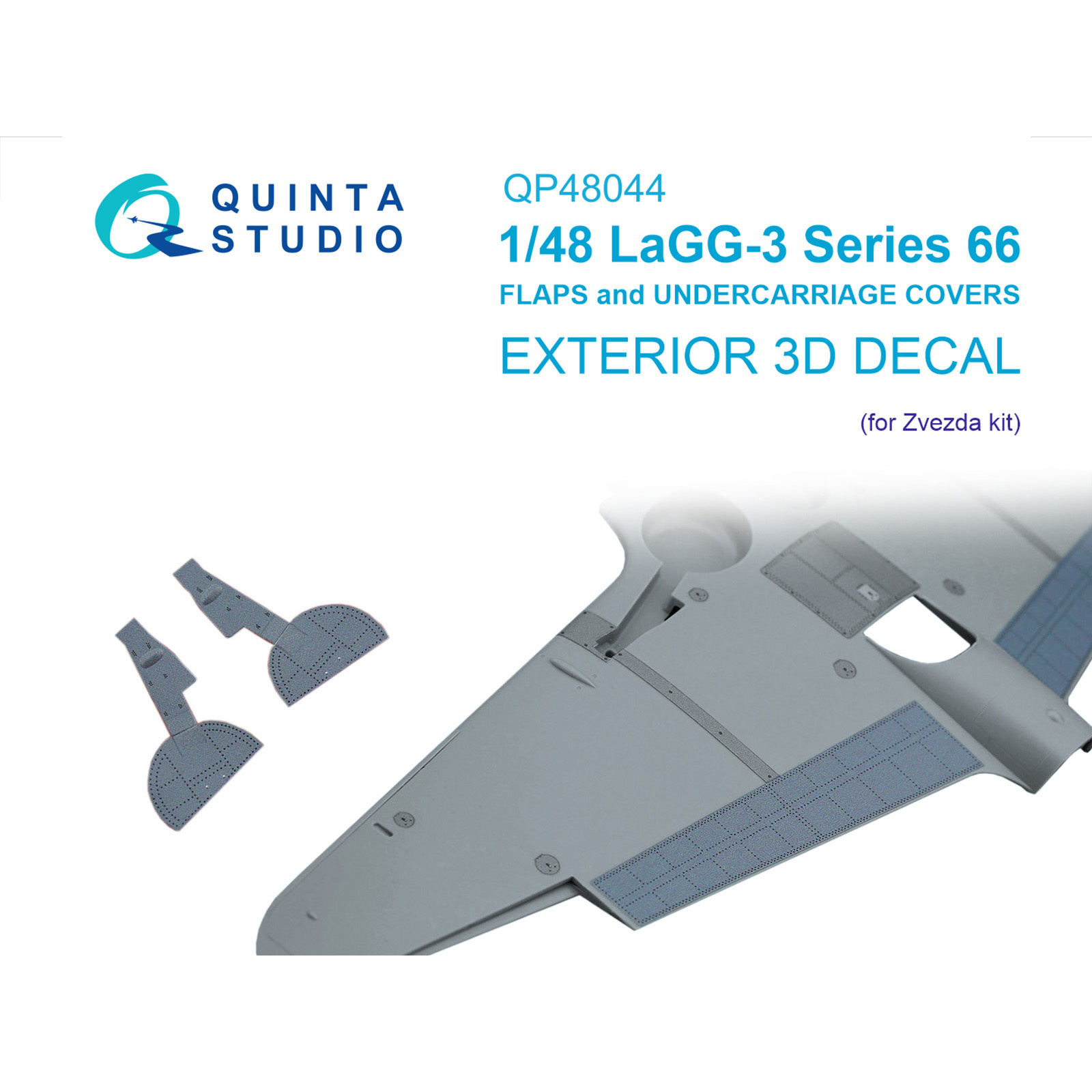 QP48044 Quinta Studio 1/48 Посаtoчные щитки и щитки шасси для ЛаГГ-3 66 серии (Zvezda)