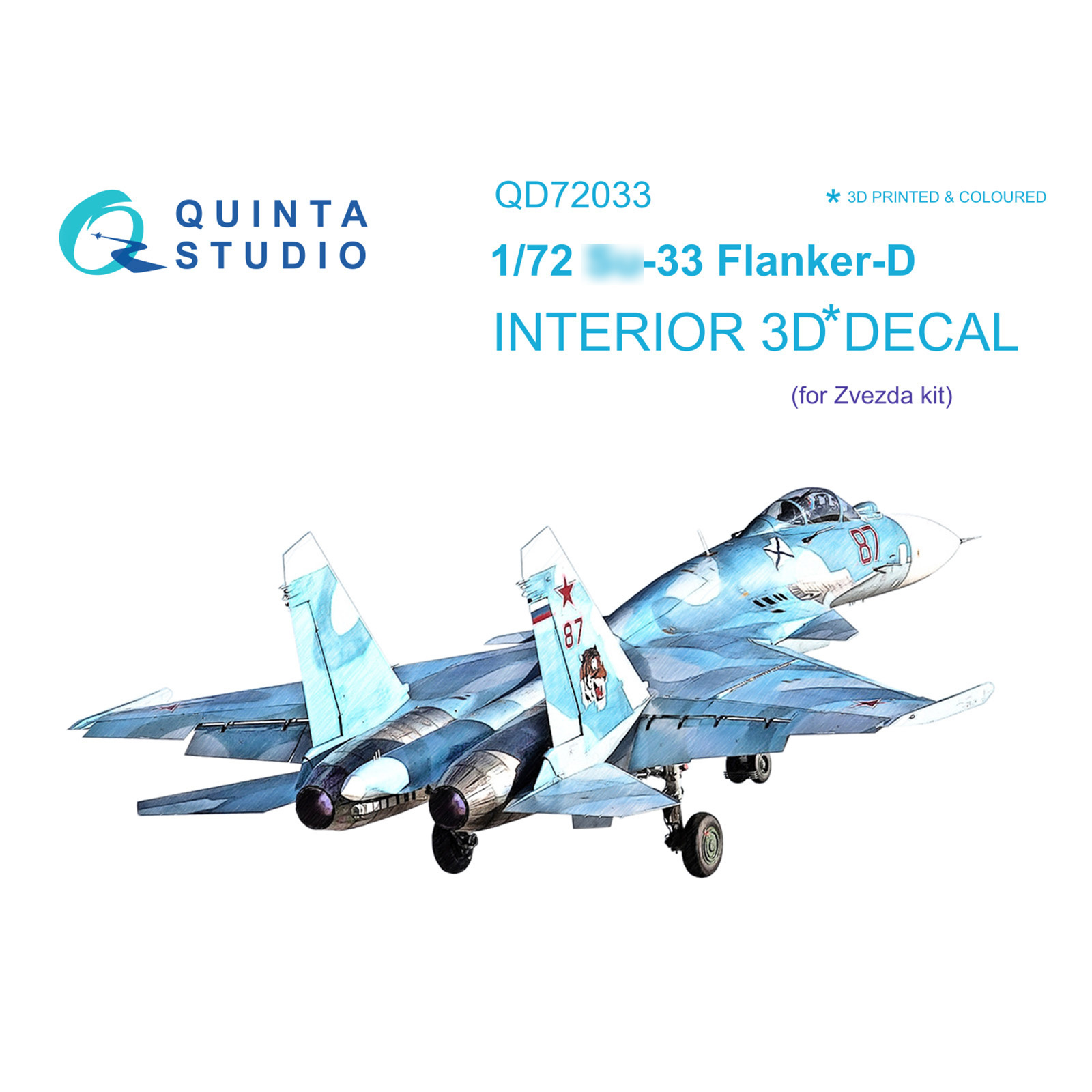 Quinta QD72014 1/72 MiG-31B 3D-Printed & coloured interior for Trumpeter kit 