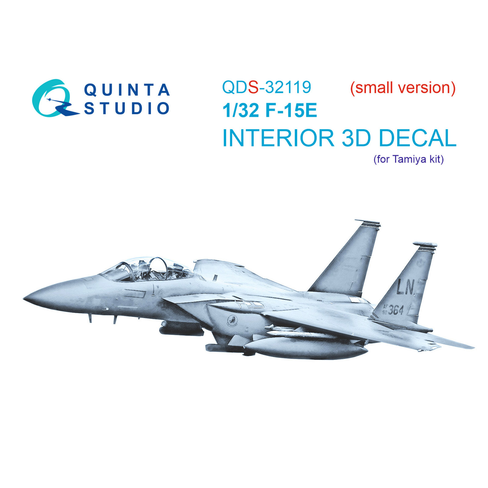QDS-32119 Quinta Studio 1/32 3D Декаль интерьера кабины F-15E (Tamiya) (малая версия)