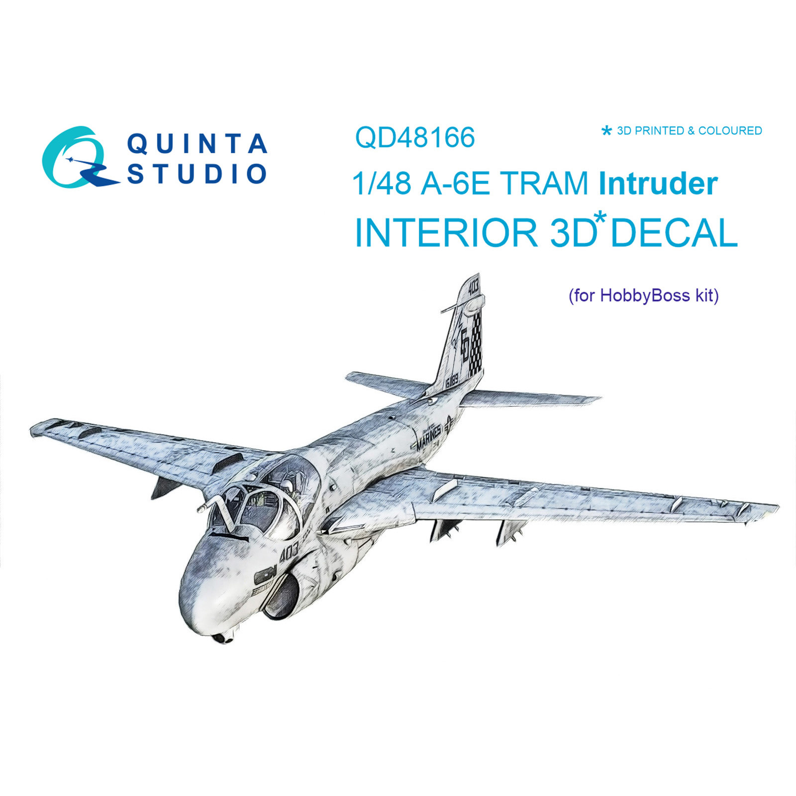 QD48166 Quinta Studio 1/48 3D Cabin Interior Decal A-6E TRAM Intruder (for HobbyBoss model)