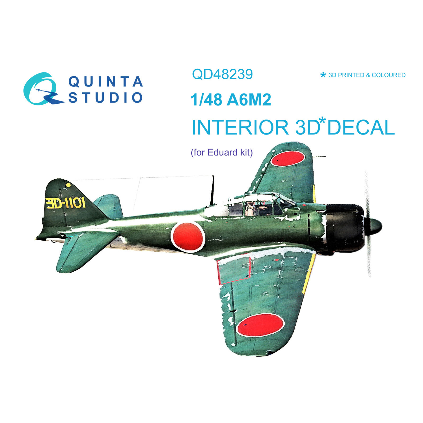 QD48239 Quinta Studio 1/48 3D Cabin Interior Decal A6M2 Zero (Eduard)