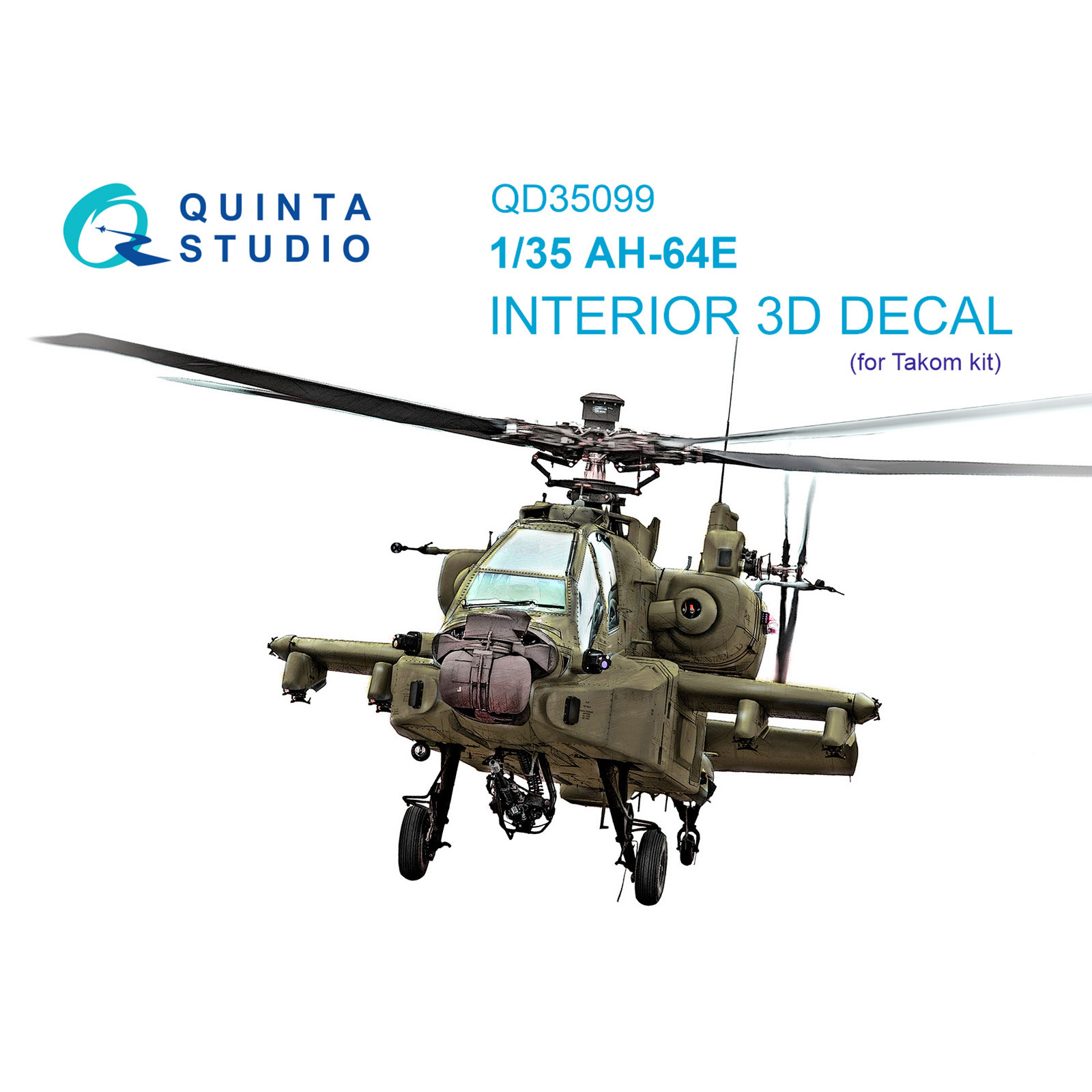 QD35099 Quinta Studio 1/35 3D Cabin Interior Decal AH-64E (Takom)