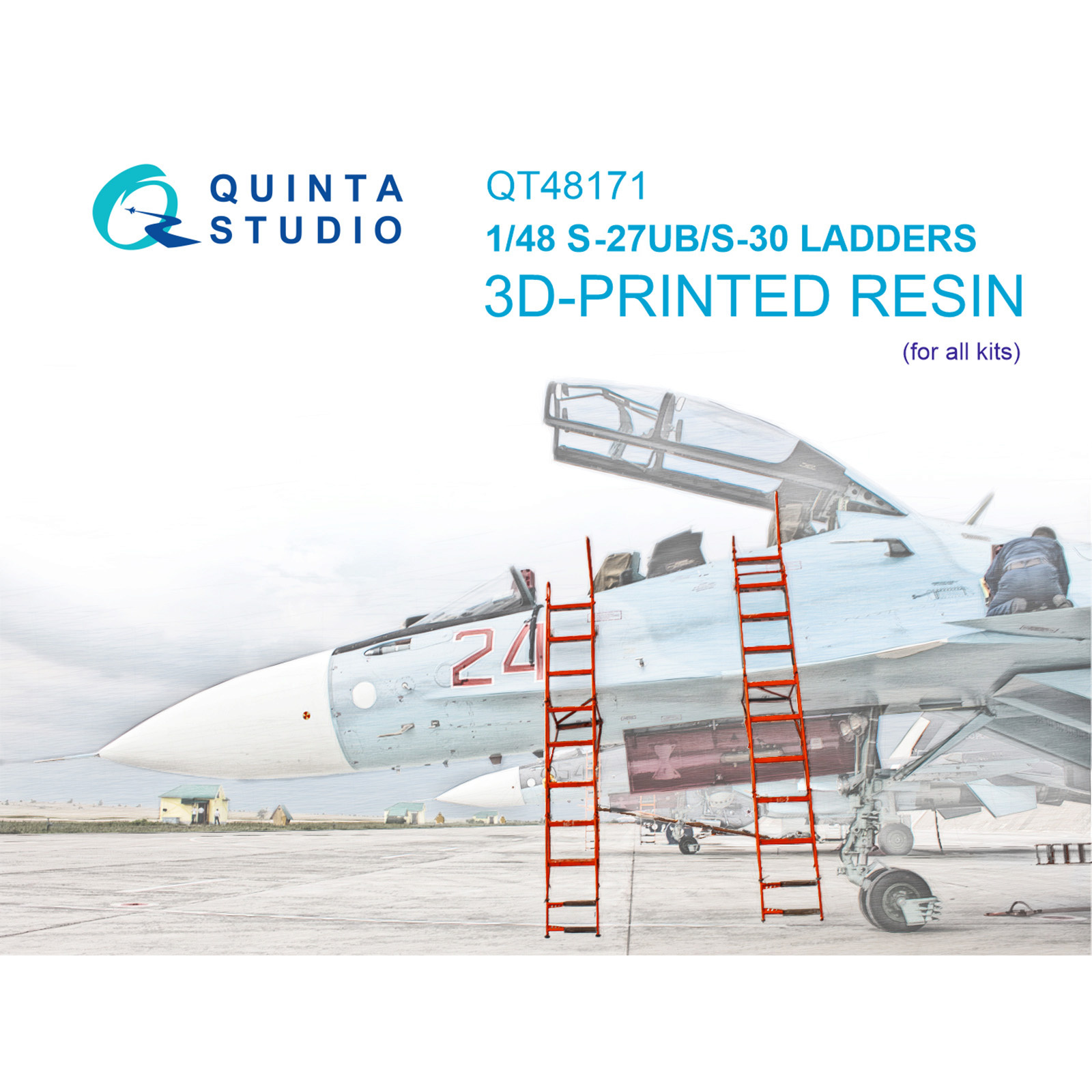 QT48171 Quinta Studio 1/48 Лестницы для Суххой-27УБ/Суххой-30СМ (Zvezda)