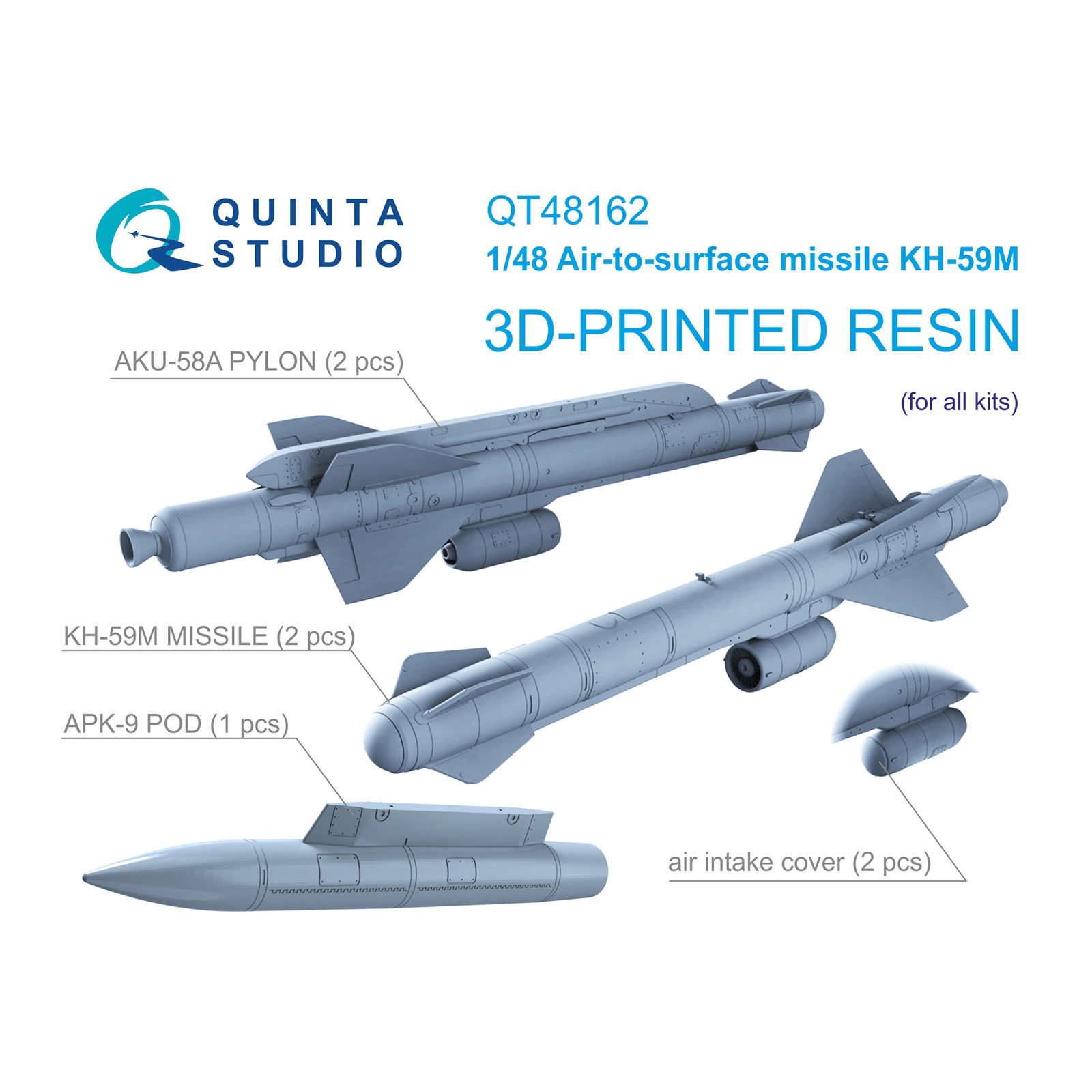 QT48162 Quinta Studio 1/48 Ракеты Воздух-Поверхность Х-59М