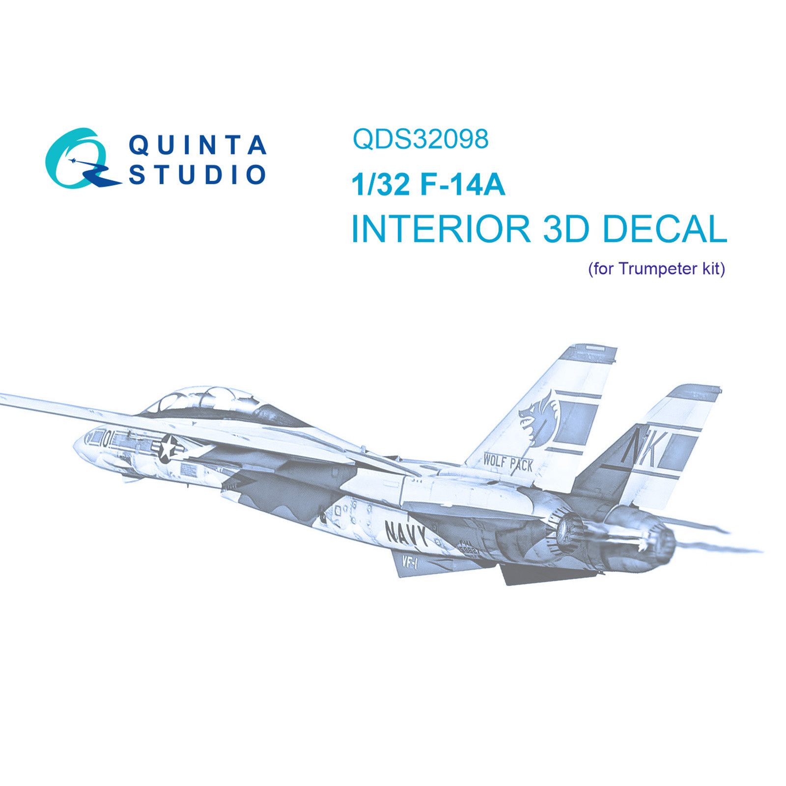 QDS-32098 Quinta Studio 1/32 3D Cabin Interior Decal F-14A (Trumpeter) (Small version)