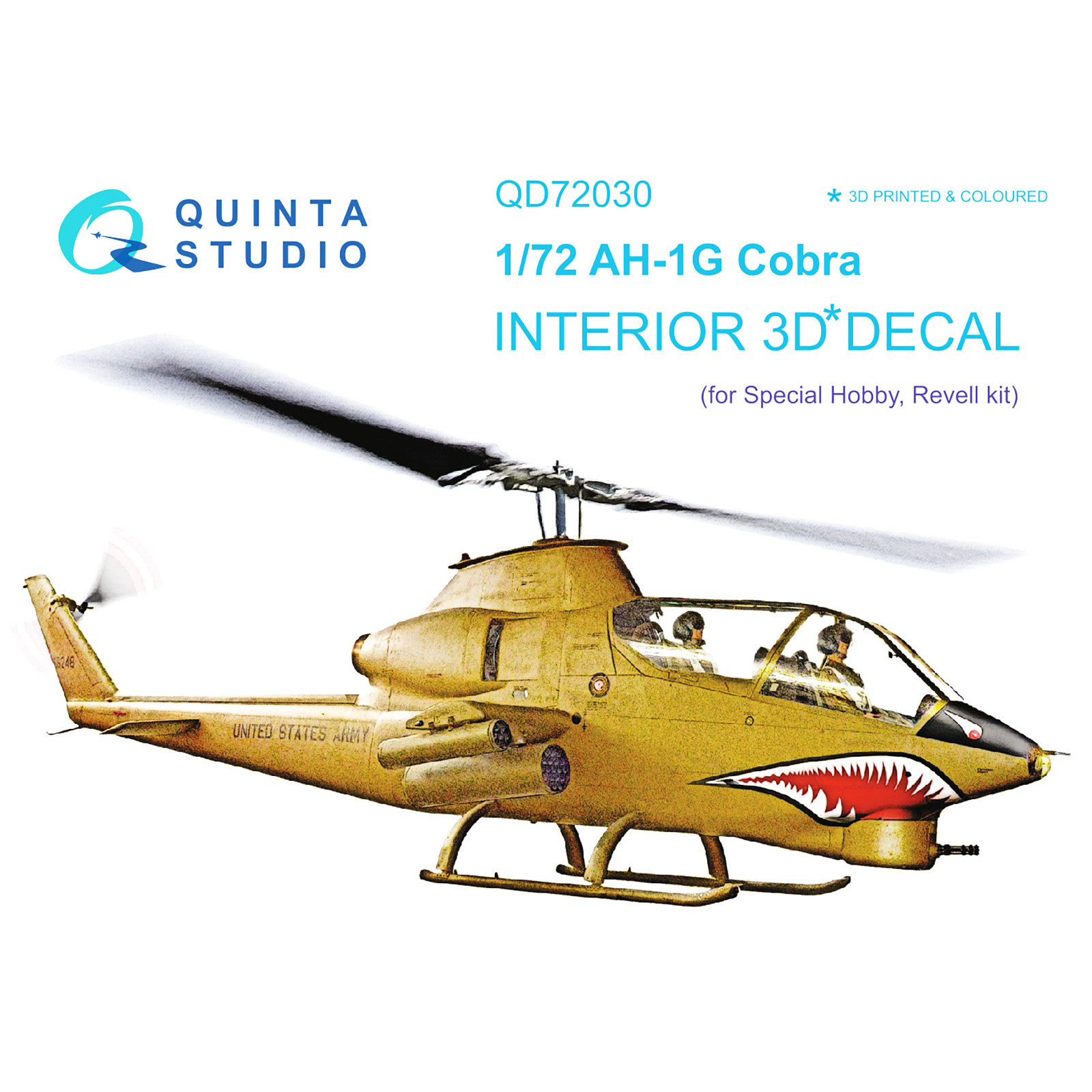 QD72030 Quinta Studio 1/72 3D Cabin Interior Decal AH-1G (Special Hobby/Revell)