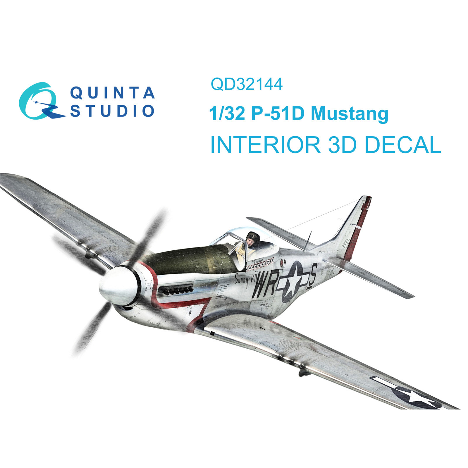 QD32144 Quinta Studio 1/48 3D Декаль интерьера кабины P-51D Mustang (Т$ач)