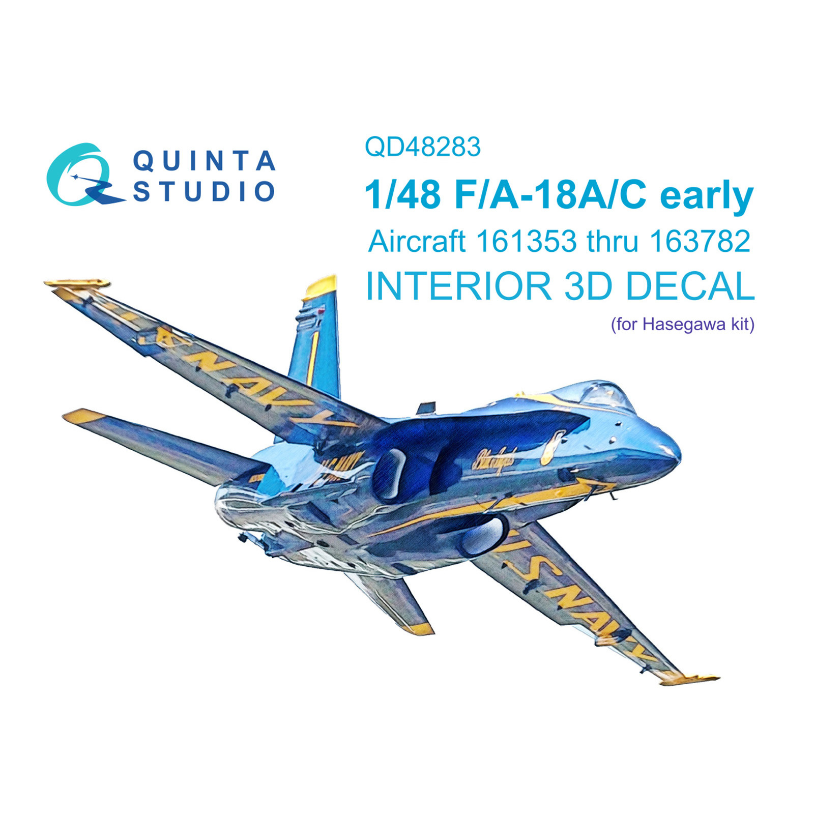 QD48283 Quinta Studio 1/48 3D Cabin Interior Decal F/A-18A/C early (Hasegawa)