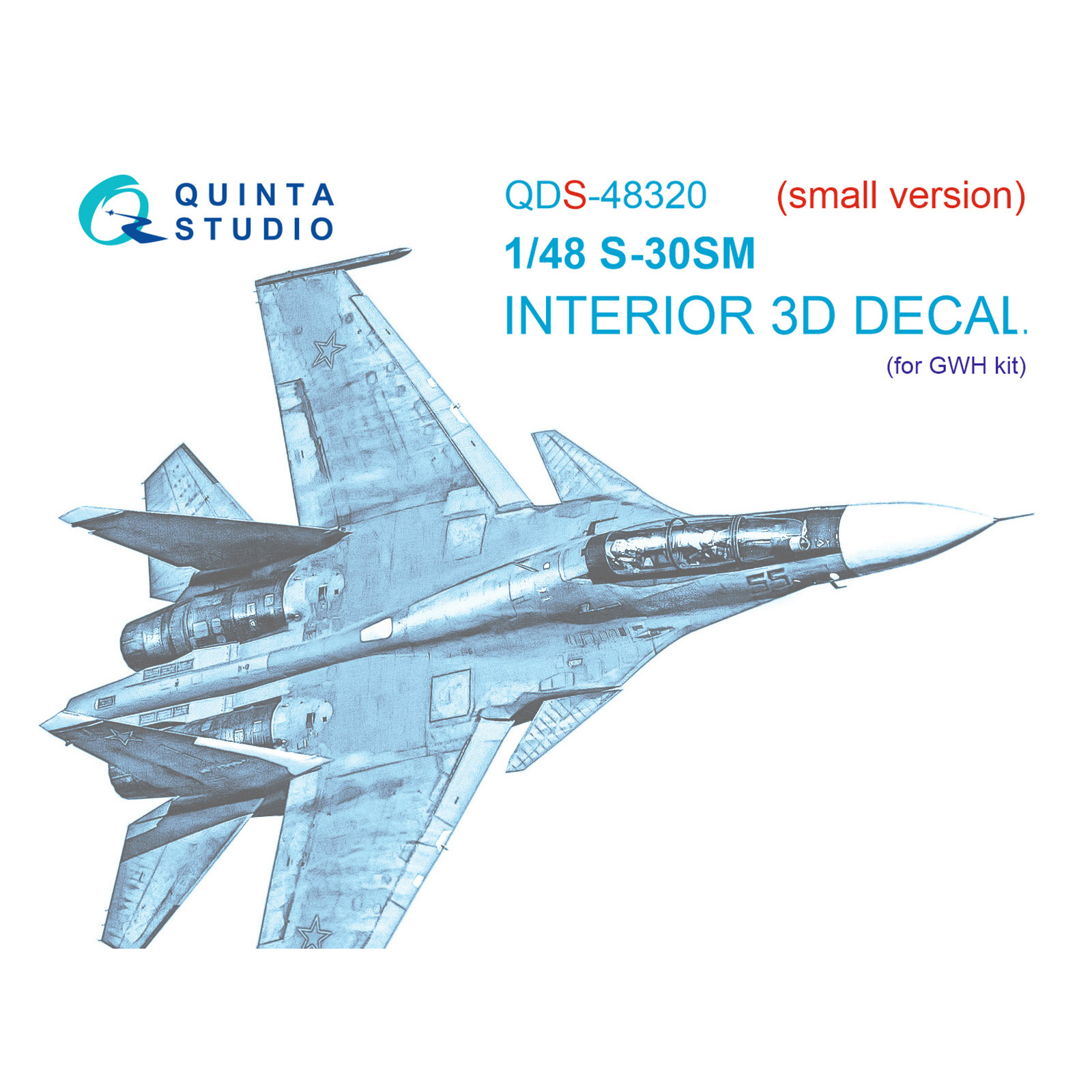 QDS-48320 Quinta Studio 1/48 3D Decal Cabin Interior Sukhhoy-30CM (GWH) (Small version)