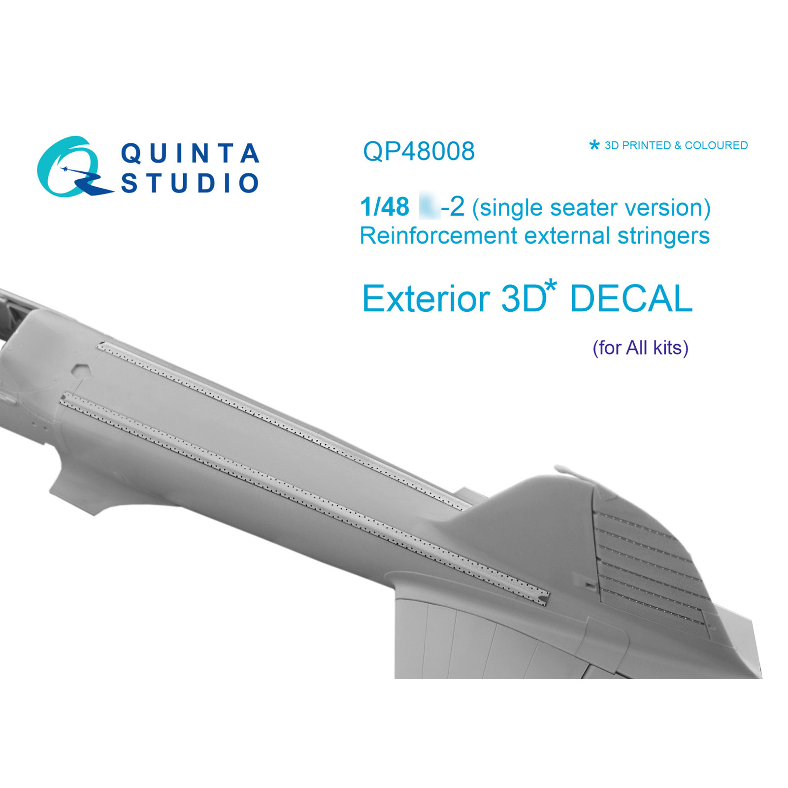 QP48008 Quinta Studio 1/48 External Reinforcing Stringers for Ilyushin-2 (single) (all models)