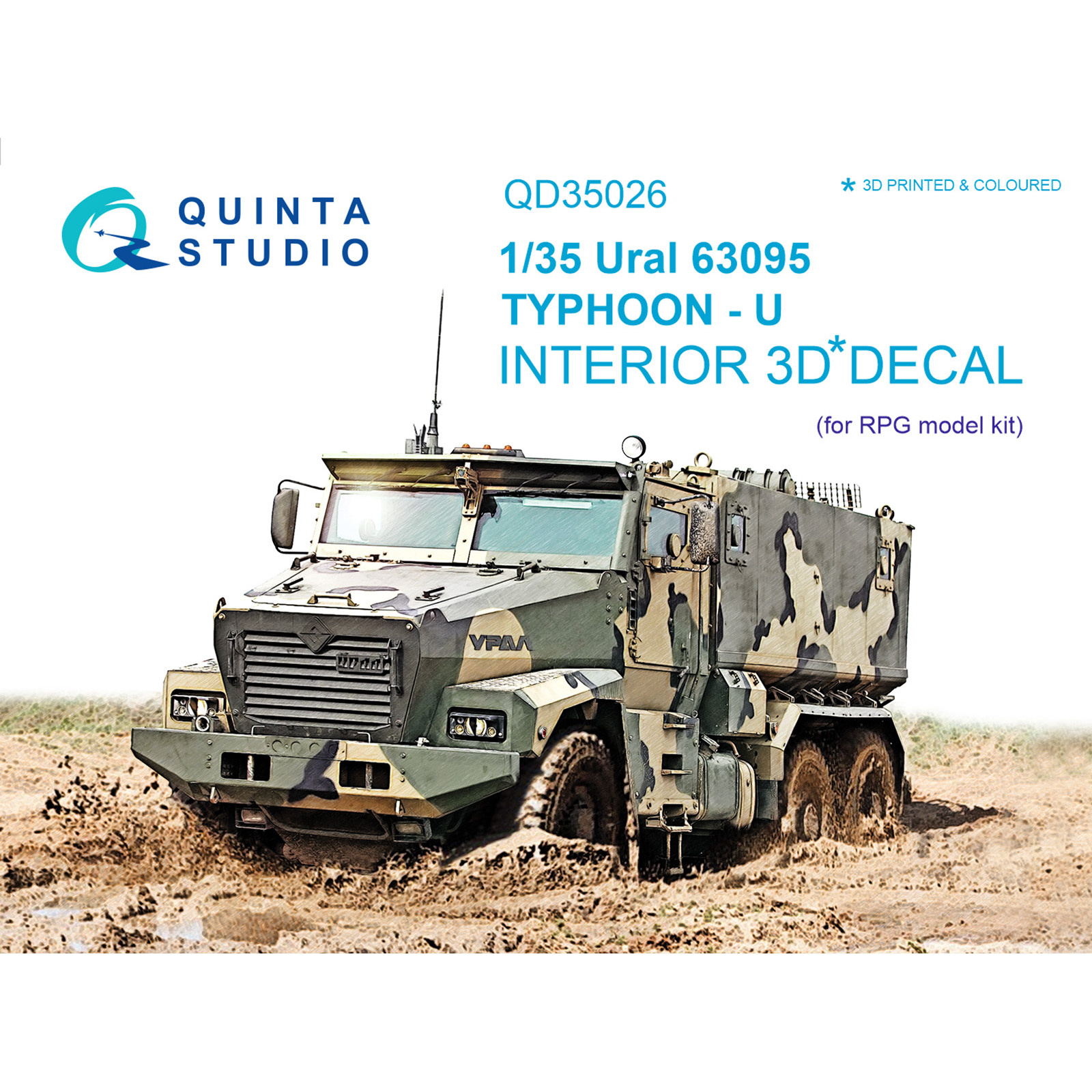 QD35026 Quinta Studio 1/35 3D decal of TYPHOON-U armored car cabin interior