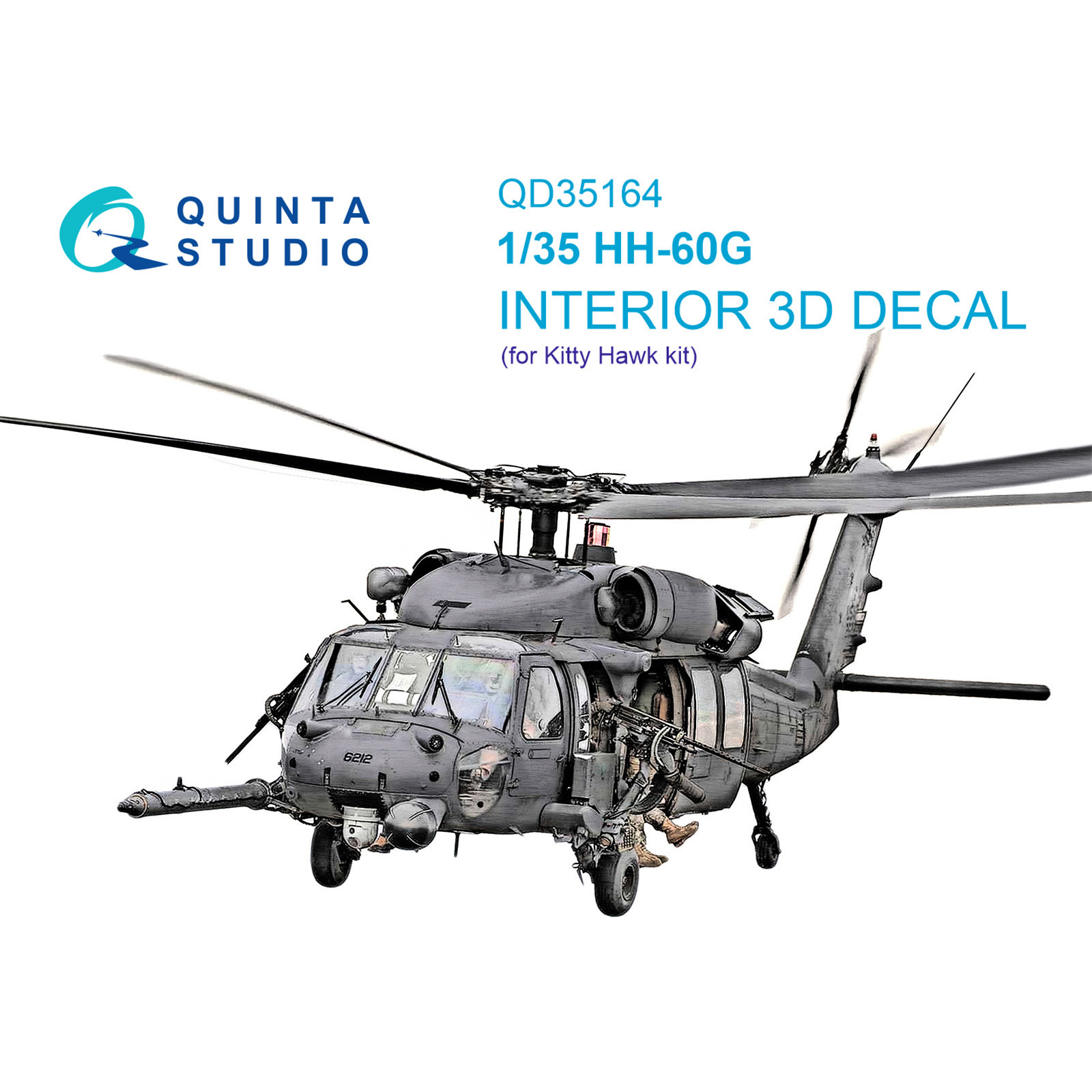 QD35164 Quinta Studio 1/35 3D Декаль интерьера кабины HH-60G Pave Hawk (Kitty Hawk)