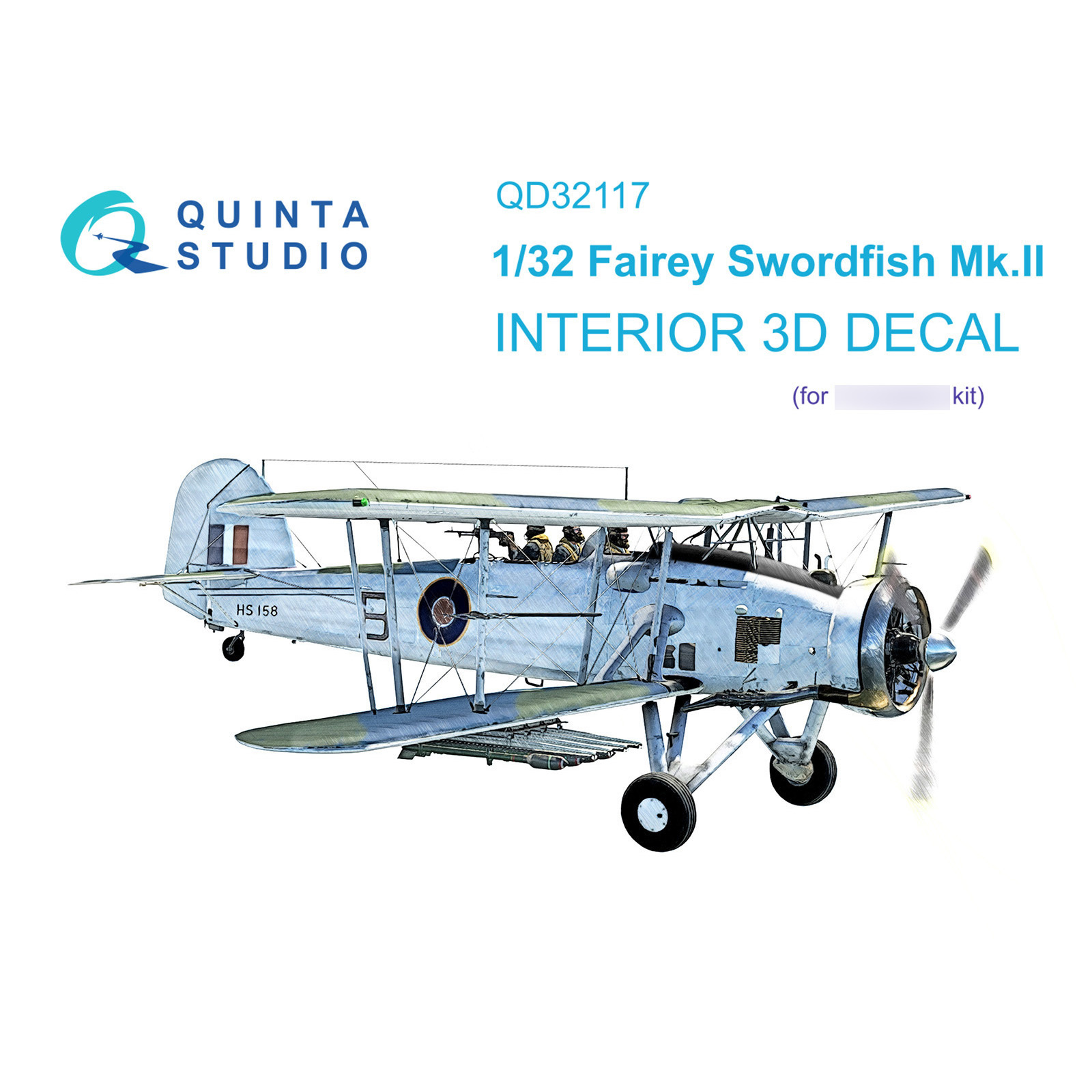 QD32117 Quinta Studio 1/32 3D Cabin Interior Decal Fairey Swordfish Mk.II (Trumpeter)