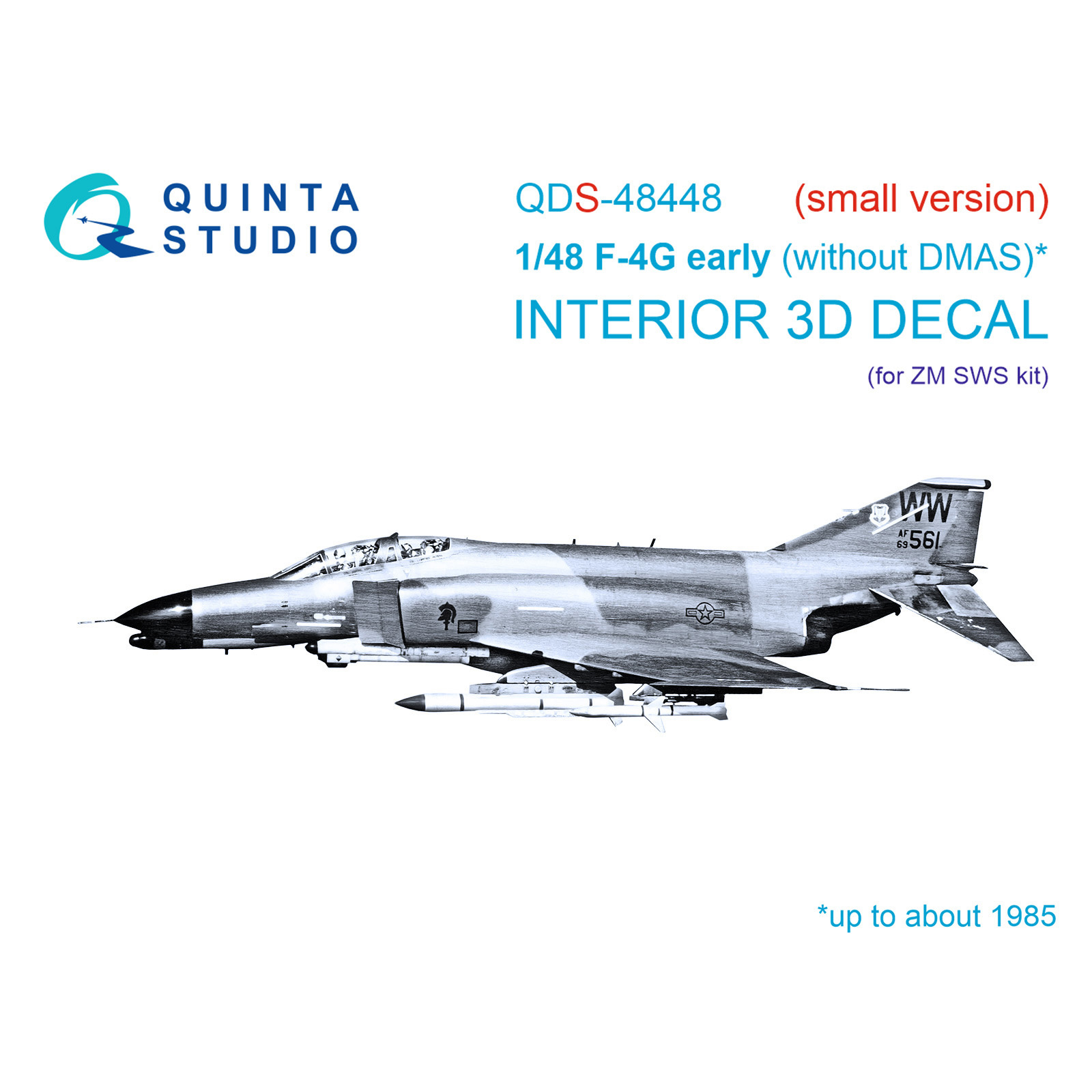 QDS-48448 Quinta Studio 1/48 3D Декаль интерьера кабины F-4G early (Zoukei Mura SWS) (Малая версия)