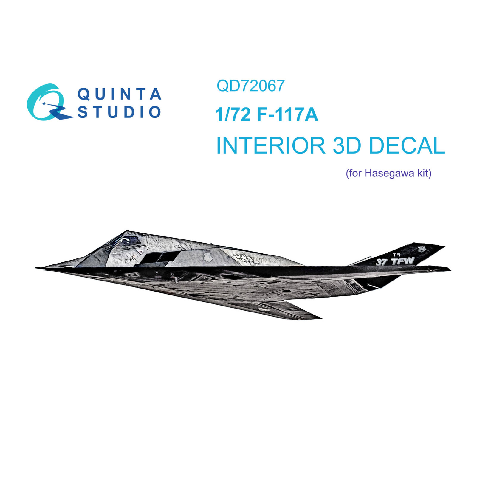 QD72067 Quinta Studio 1/72 3D Cabin Interior Decal F-117A (Hasegawa)