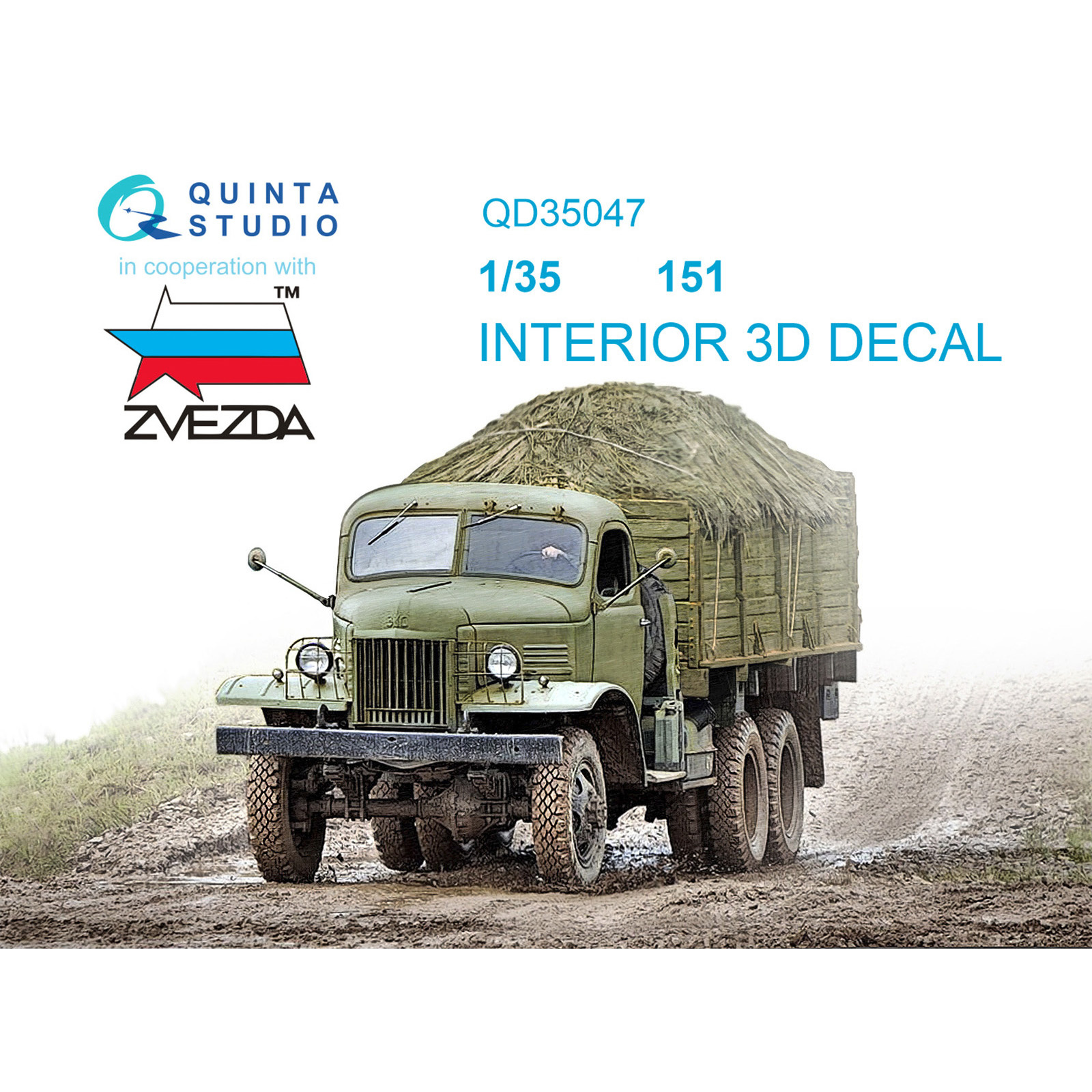 QD35047 Quinta Studio 1/35 3D Cabin Interior Decal Z&S-151 (Zvezda)