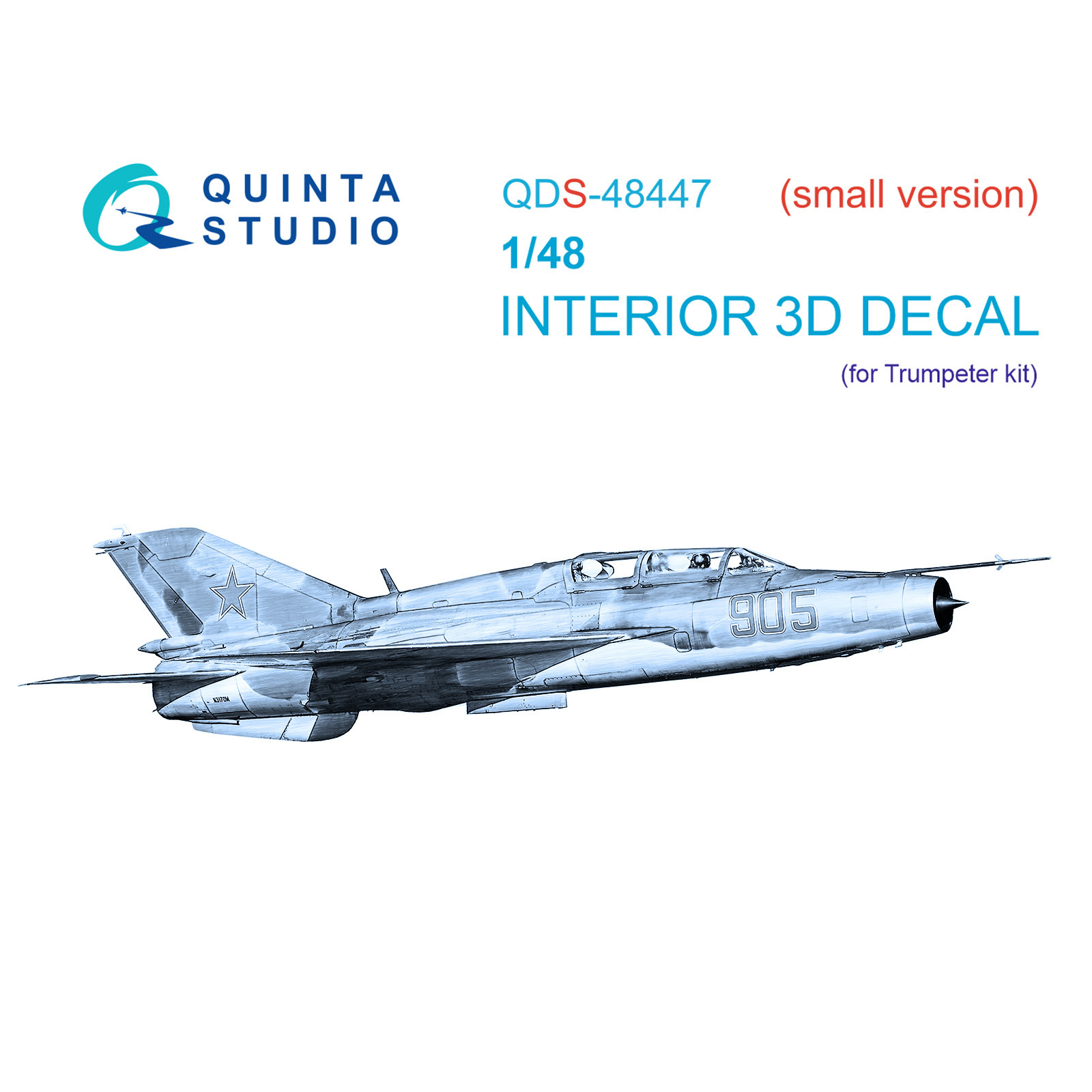 QDS-48447 Quinta Studio 1/48 3D Декаль интерьера кабины MiGG-21УМ (Т$ач) (Малая версия)
