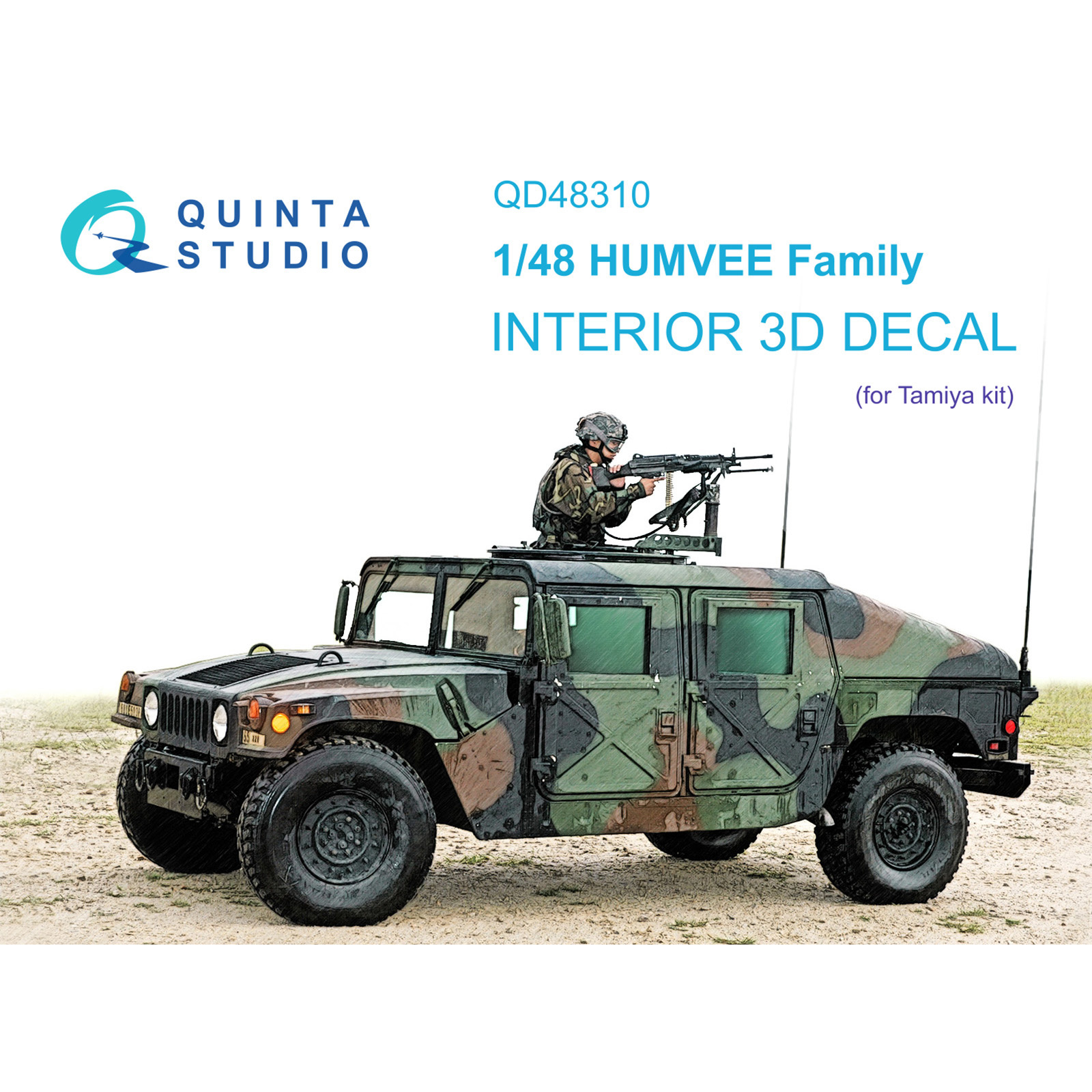 QD48310 Quinta Studio 1/48 3D Cabin Interior Decal for HUMVEE family (Tamiya)