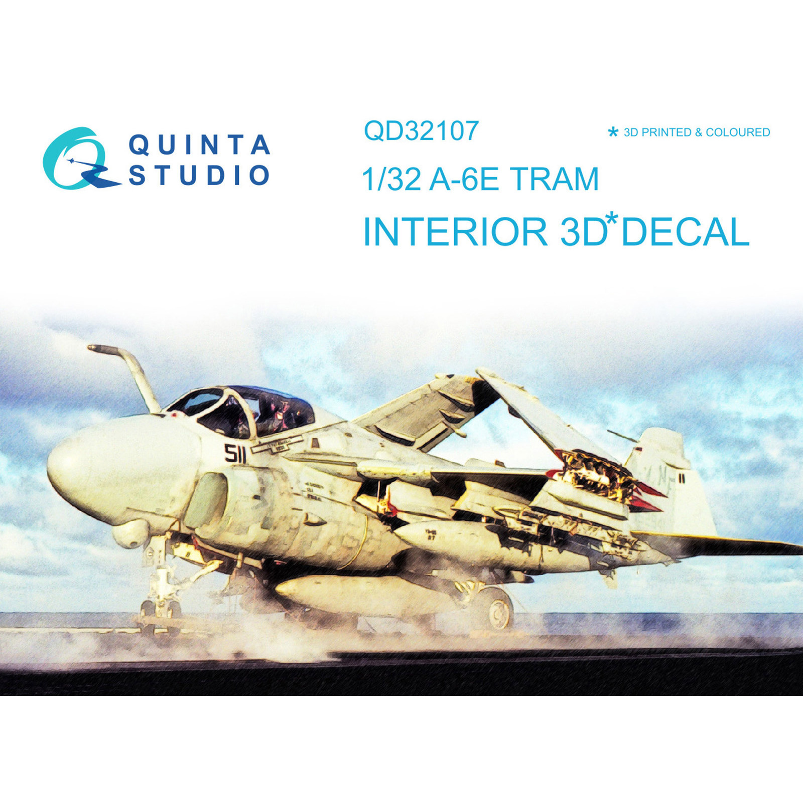 QD32107 Quinta Studio 1/32 3D Cabin Interior Decal A-6E TRAM Intruder (Trumpeter)
