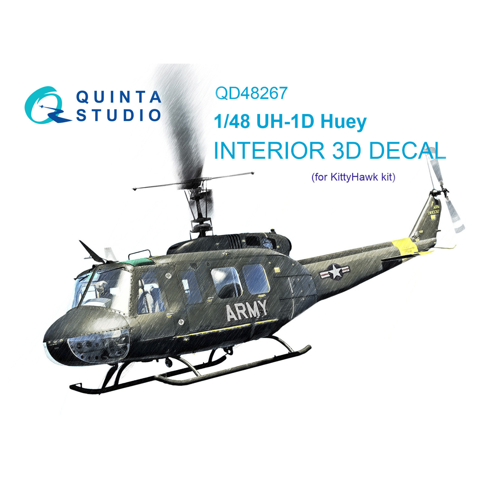 QD48267 Quinta Studio 1/48 3D Interior Decal UH-1D (KittyHawk)
