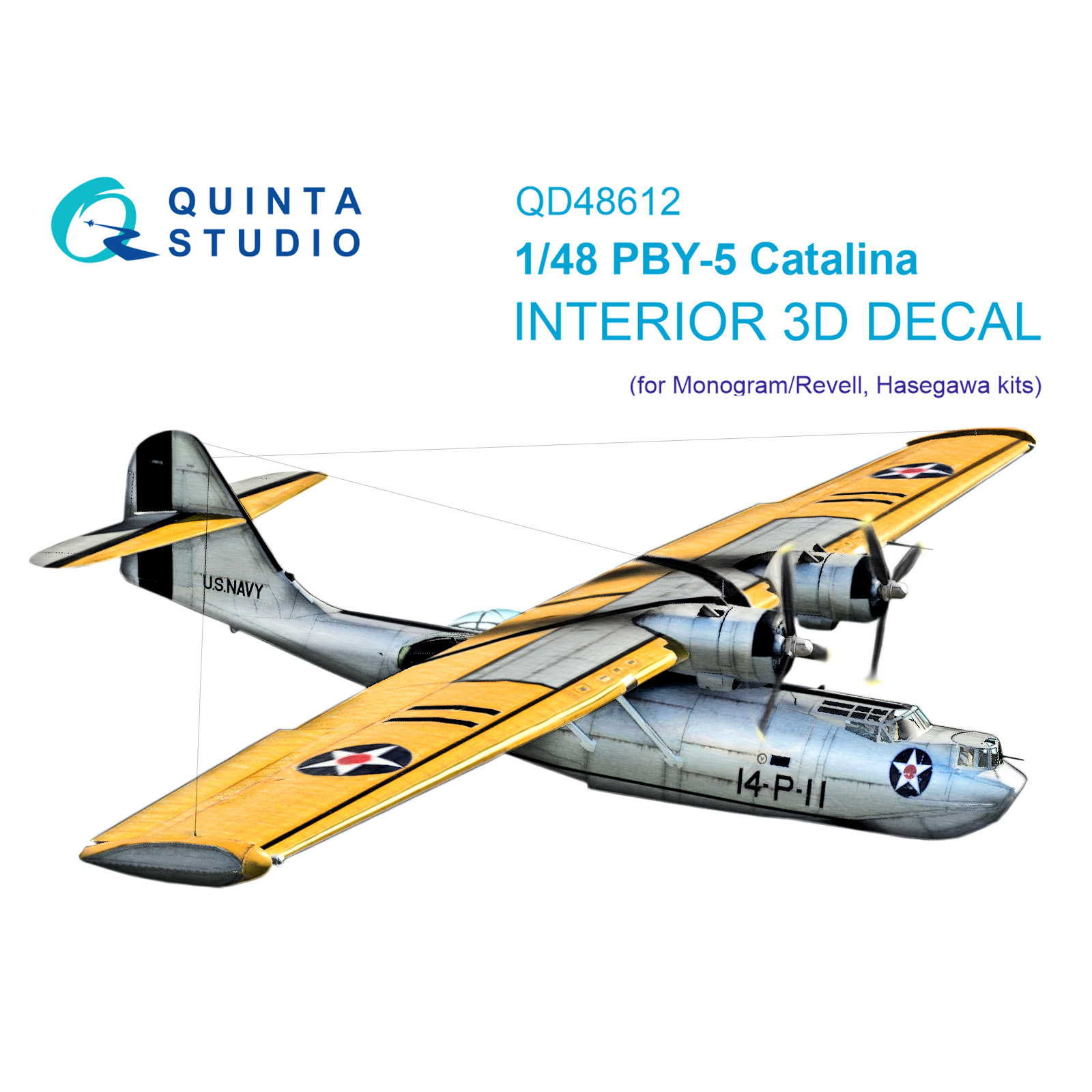 QD48612 Quinta Studio 1/48 3D Декаль интерьера кабины PBY-5 Catalina (Revell/Monogram)
