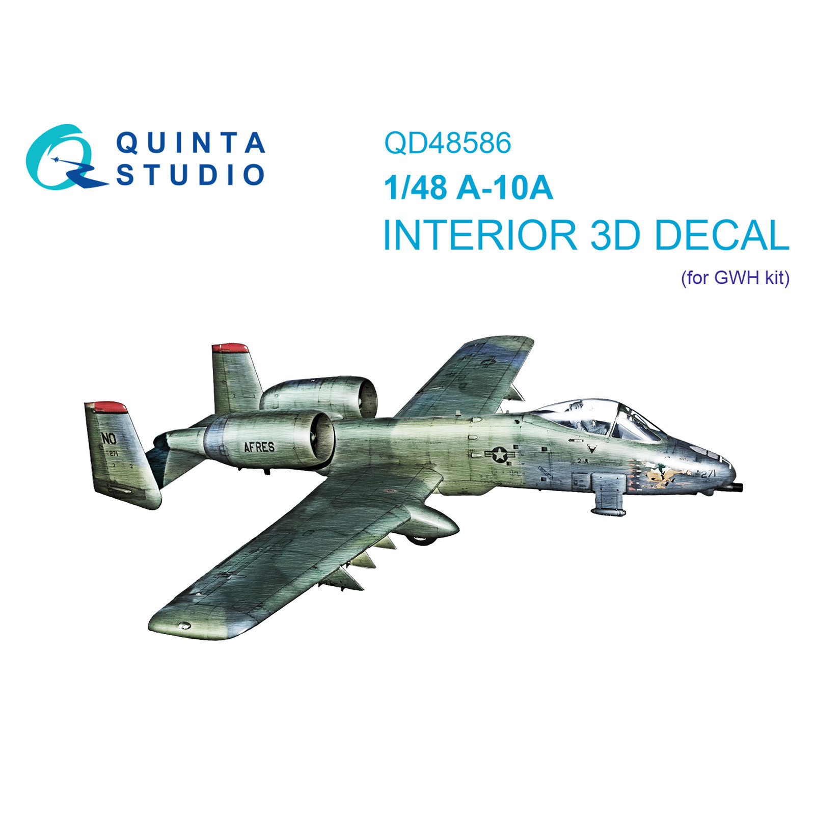 QD48586 Quinta Studio 1/48 3D Декаль интерьера кабины A-10A Warthog (GWH)
