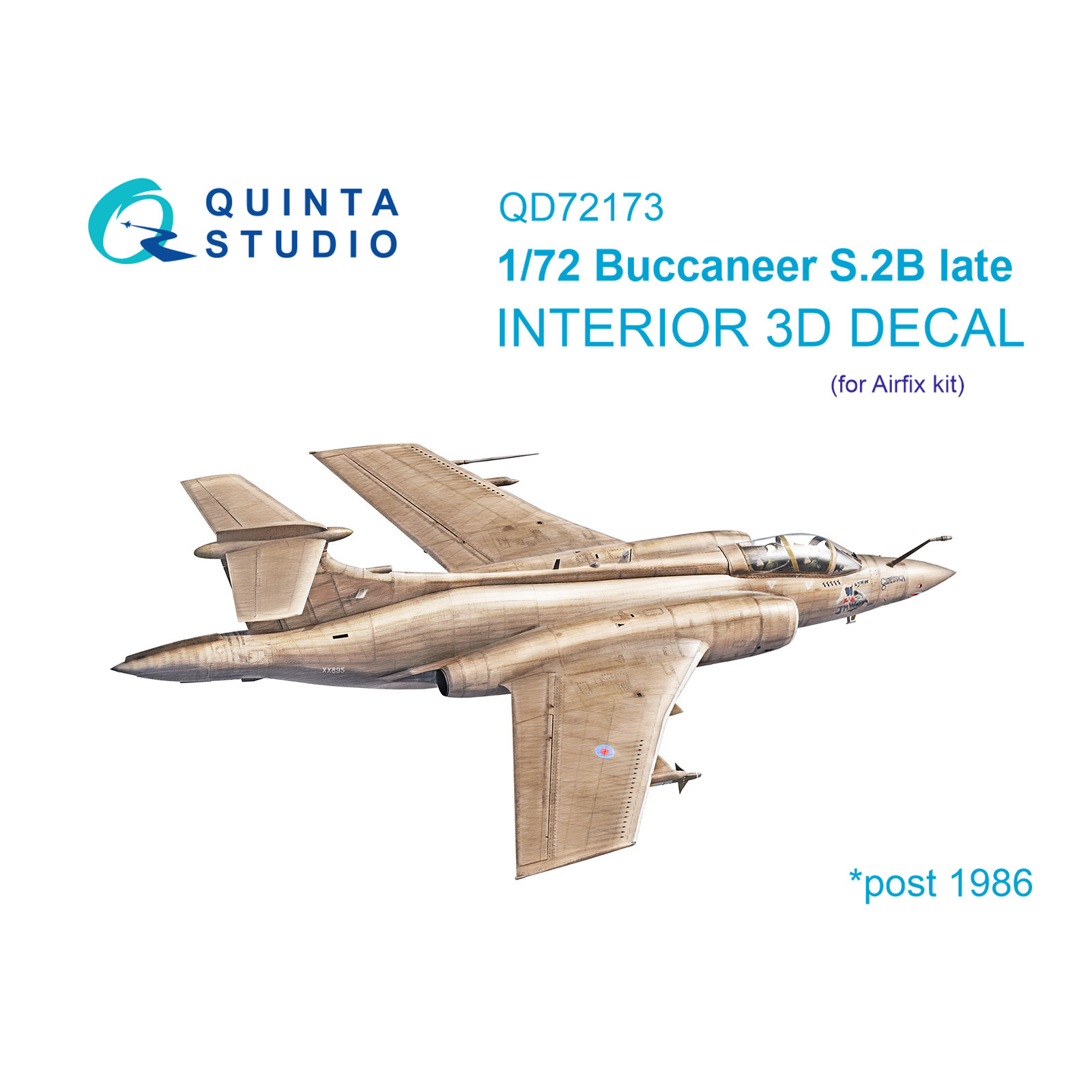 QD72173 Quinta Studio 1/72 3D Декаль интерьера кабины Blackburn Buccanneer S.2B Late (Airfix)