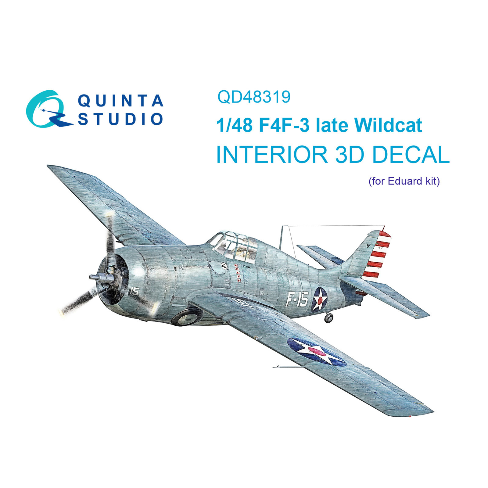 QD48319 Quinta Studio 1/48 3D Cabin Interior Decal F4F-3 late (Eduard)
