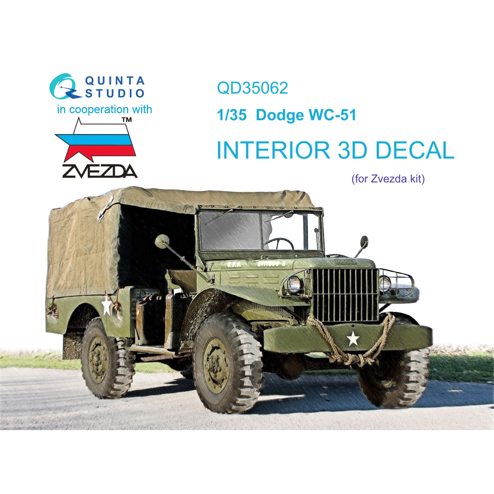 QD35062 Quinta Studio 1/35 3D Декаль интерьера кабины для модели фирмы Zvezda, 