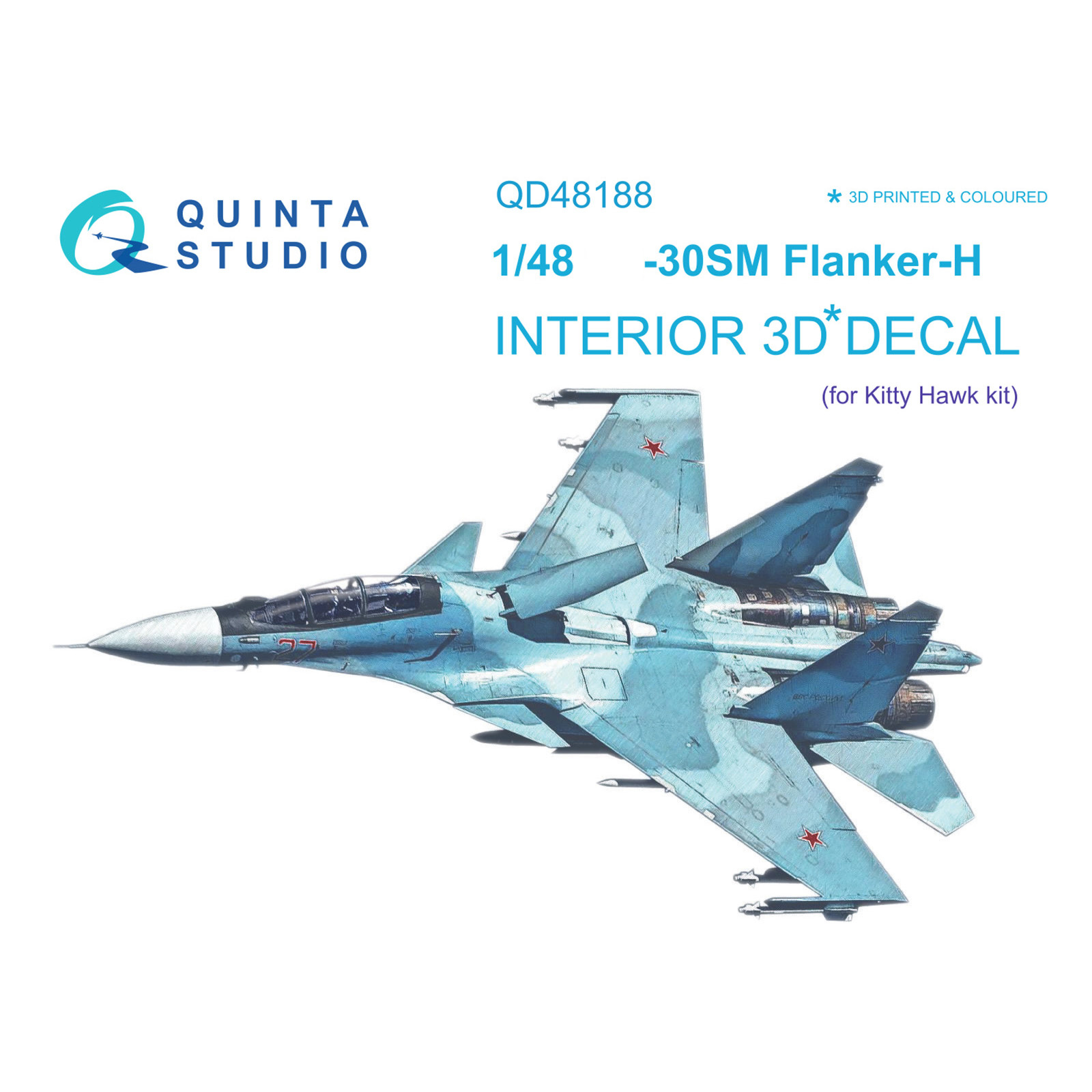 QD48188 1/48 3D Decal of the cabin interior Sukhoi-30CM (for the KittyHawk model)