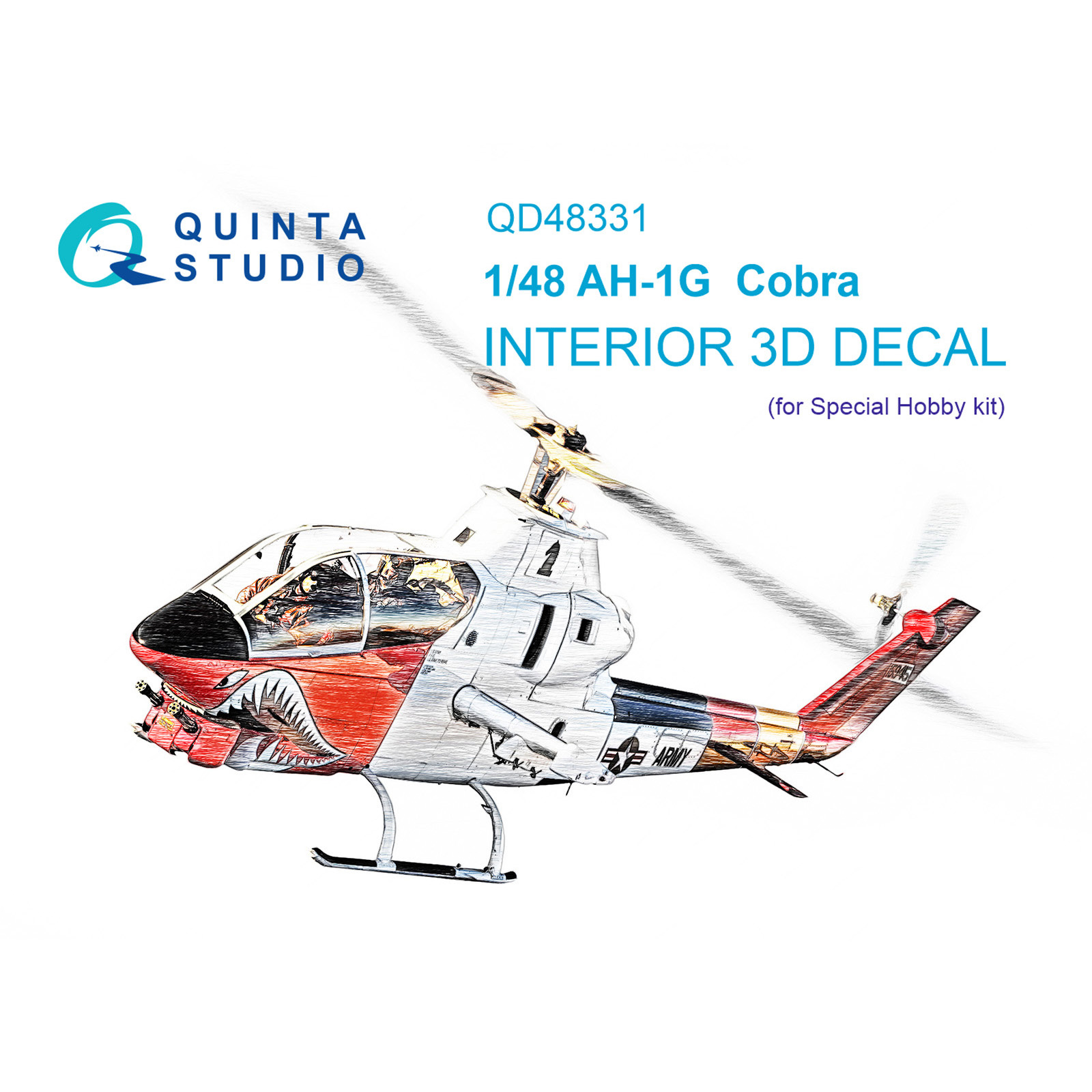 QD48331 Quinta Studio 1/48 3D Cabin Interior Decal AH-1G (Special Hobby)