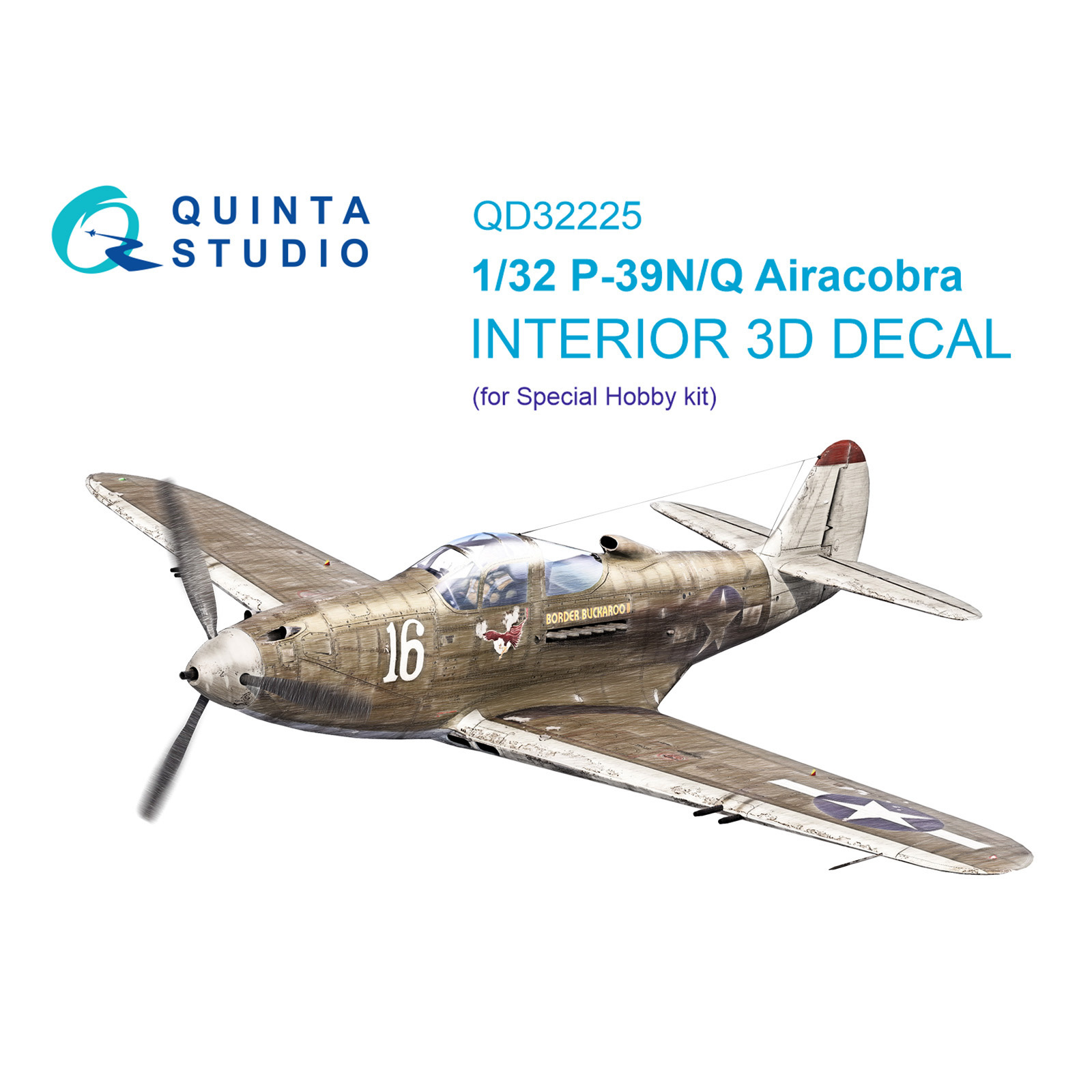 QD32225 Quinta Studio 1/32 3D Декаль интерьера кабины P-39Q/N Airacobra (Special Hobby)