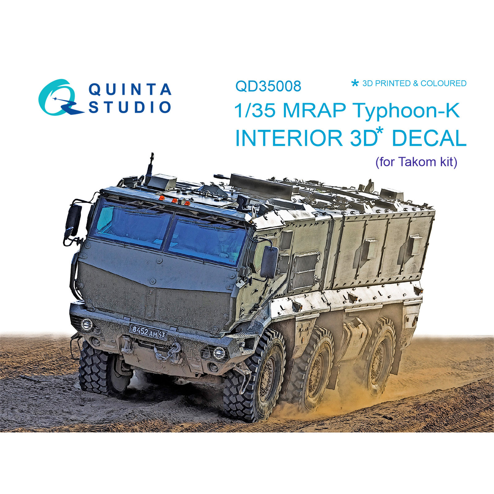 QD35008 Quinta Studio 1/35 3D Cabin Interior Decal for Typhoon-K (for Takom model)