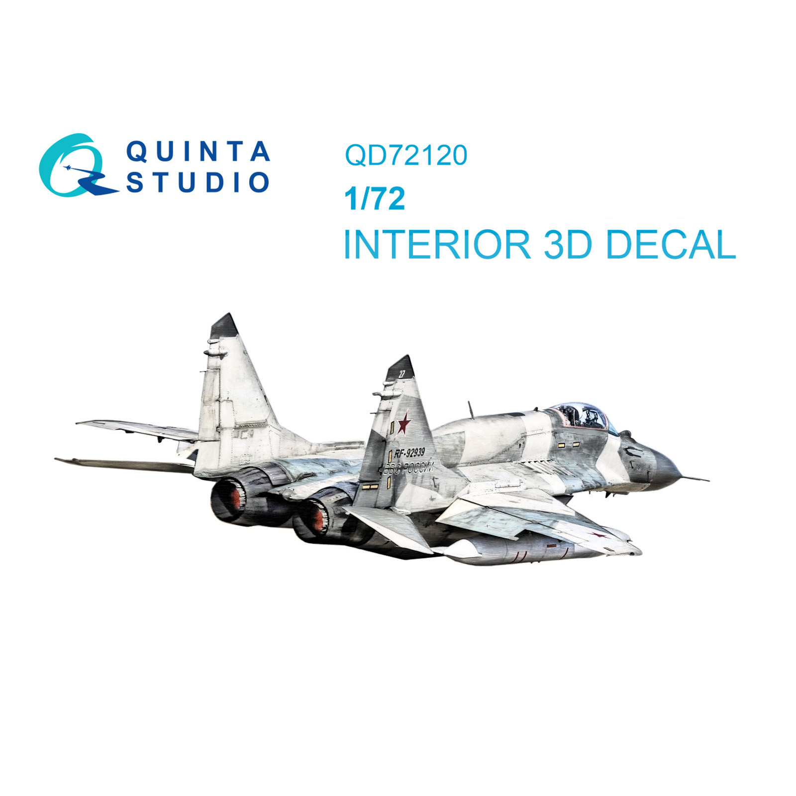 QD72120 Quinta Studio 1/72 3D Декаль интерьера кабины МиГ-29СМТ 9-19 (Т$ач)