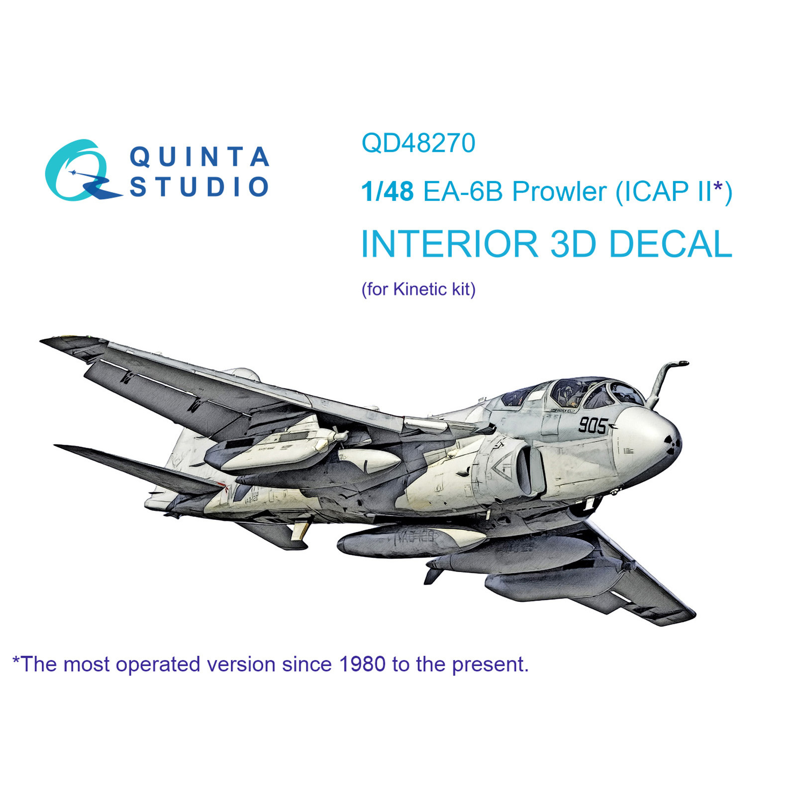 QD48270 Quinta Studio 1/48 3D Decal Interior Cabin EA-6B Prowler (ICAP II) (Kinetic)