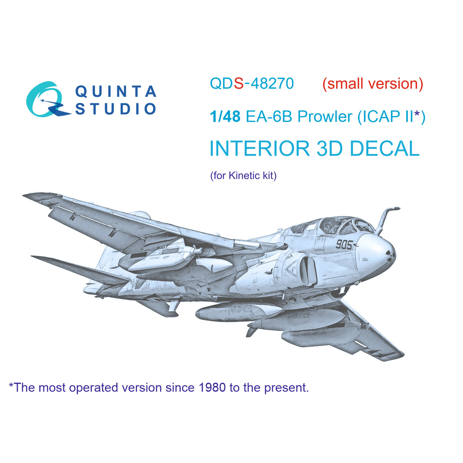 QDS-48270 Quinta Studio 1/48 3D Decal Interior Cabin EA-6B Prowler (ICAP II) (Kinetic) (Small version)