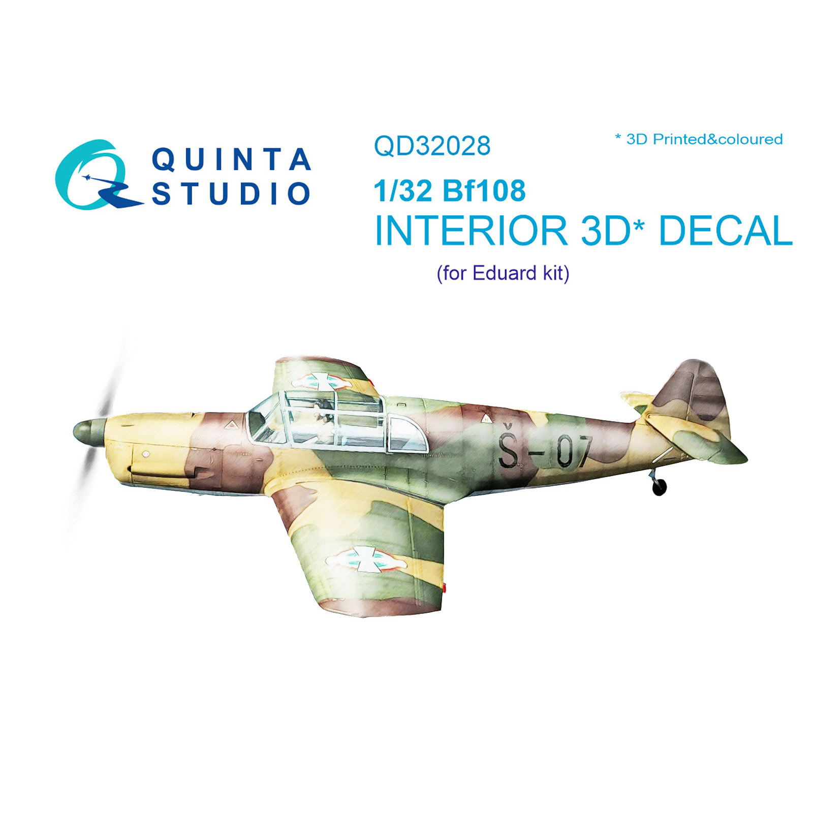 QD32028 Quinta Studio 1/32 3D Cabin Interior Decal Bf 108 (for Eduard model)
