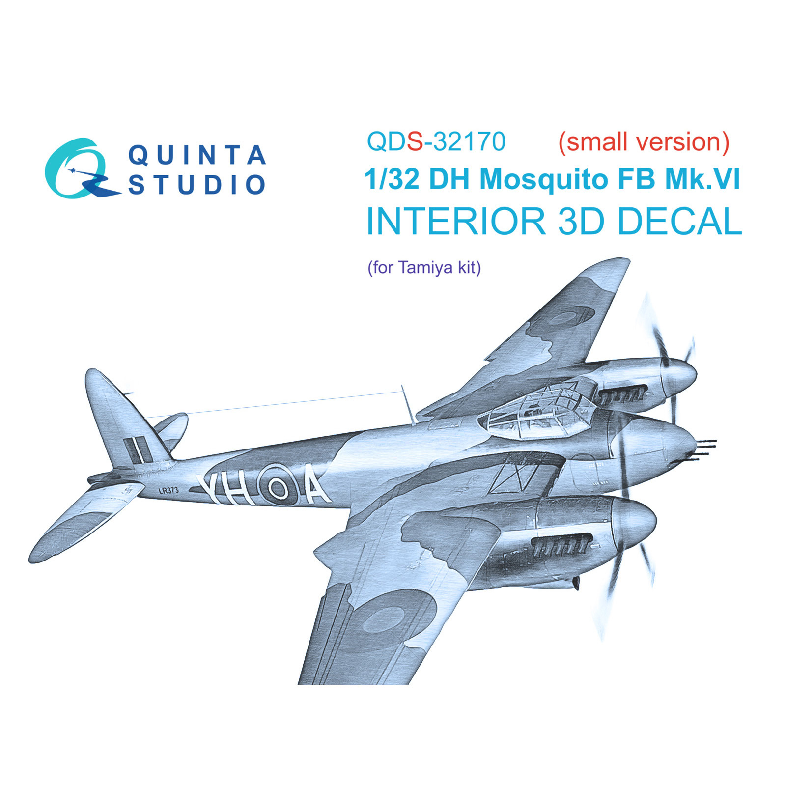 QDS-32170 Quinta Studio 1/32 3D Cabin Interior Decal DH Mosquito FB Mk.VI (Tamiya) (Small Version)