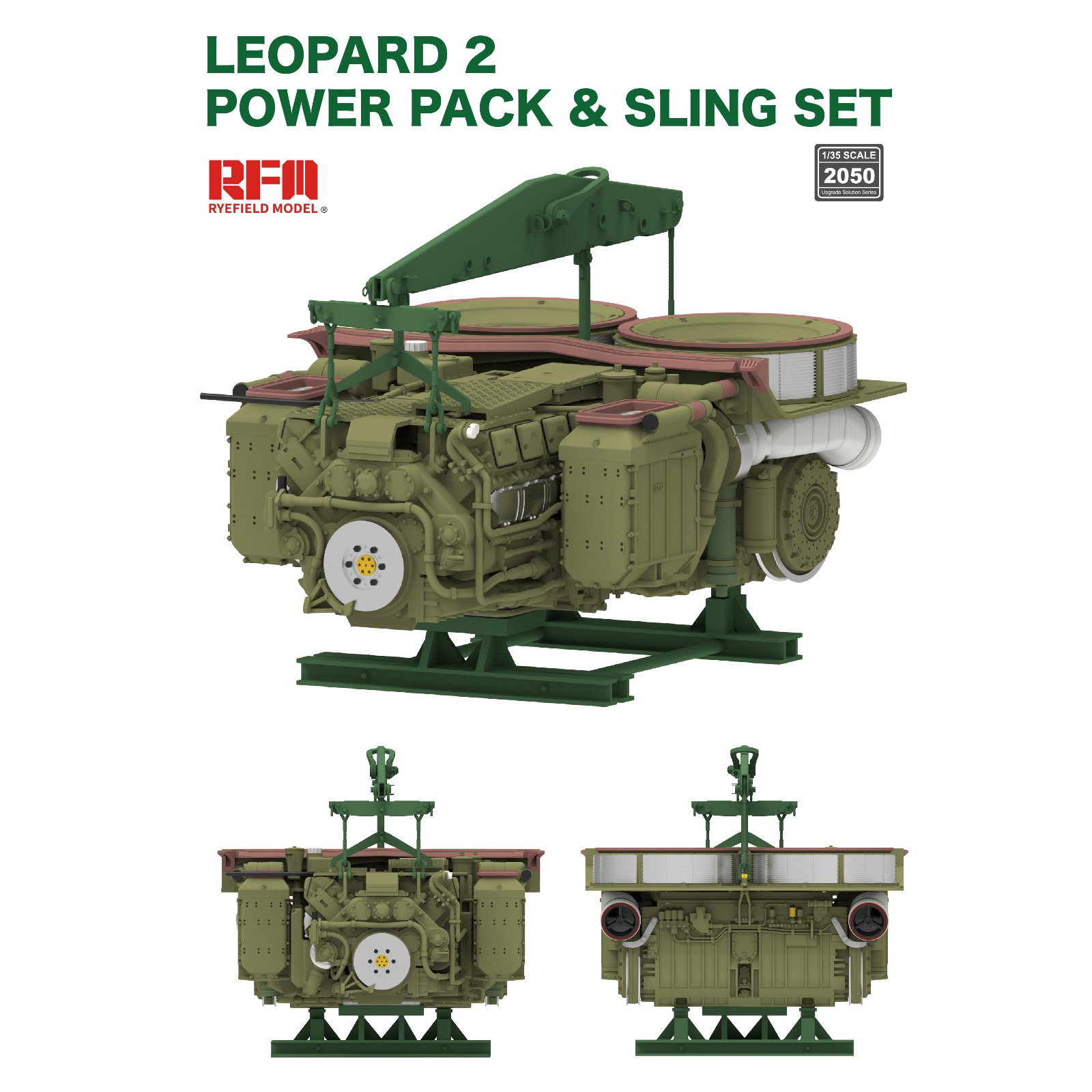 RM-2050 Rye Field Model 1/35 Add-on Kit for Leopard 2A6 Tank Model / Powerpack & Sling Set