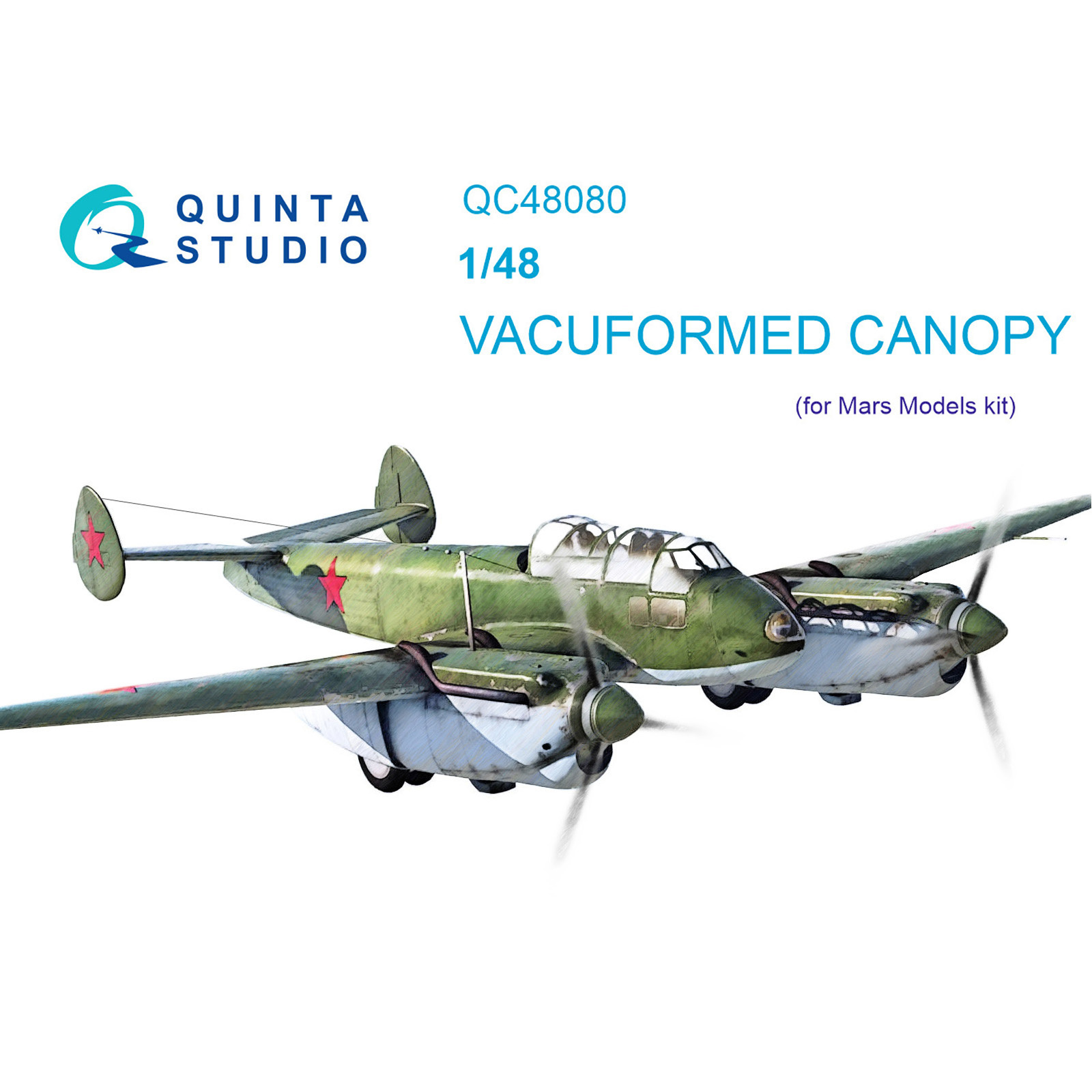 QC48080 Quinta Studio 1/48 Glazing Kit for Yakovlev-4 model (for Mars Models)