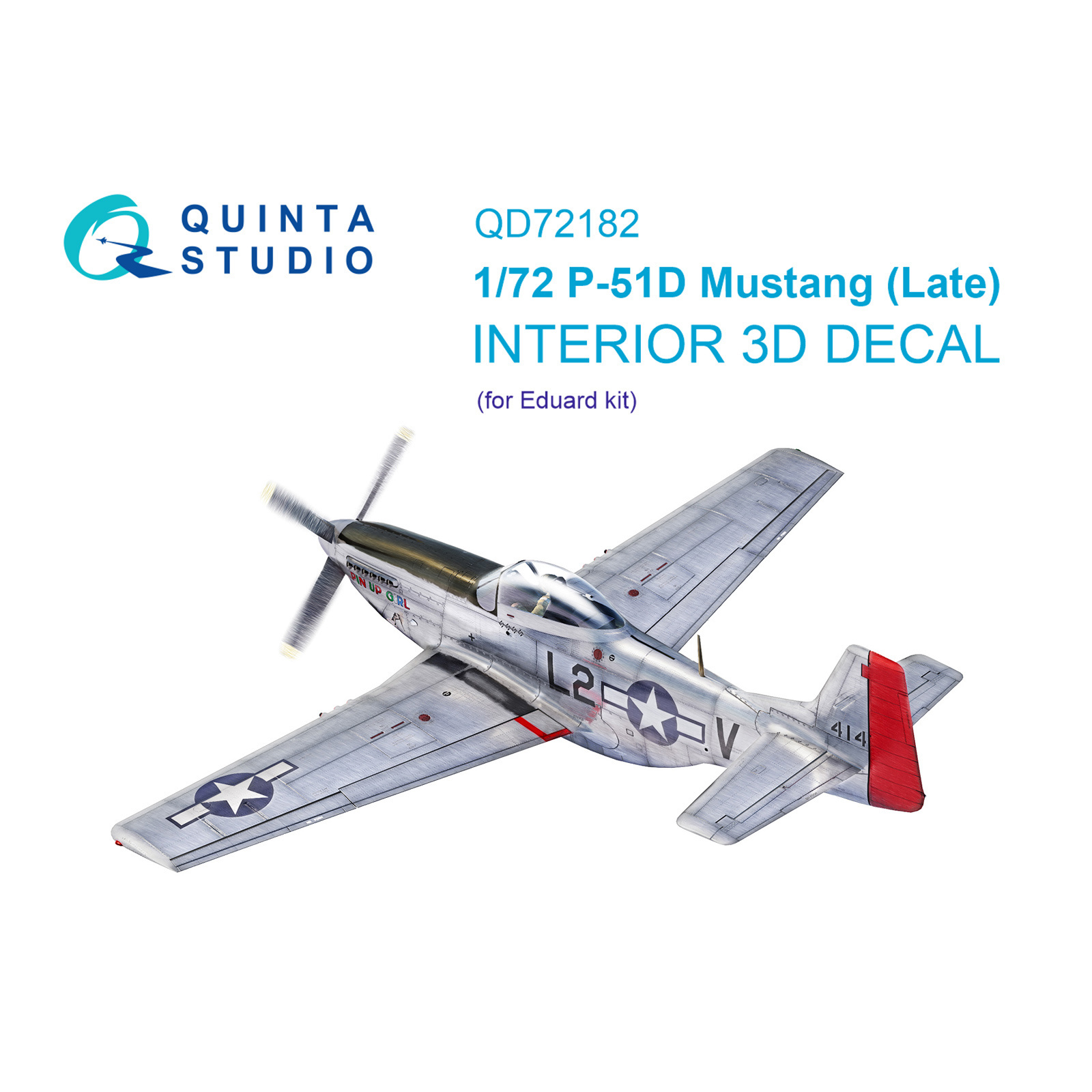 QD72182 Quinta Studio 1/72 3D Декаль интерьера кабины P-51D Mustang Late (Eduard)