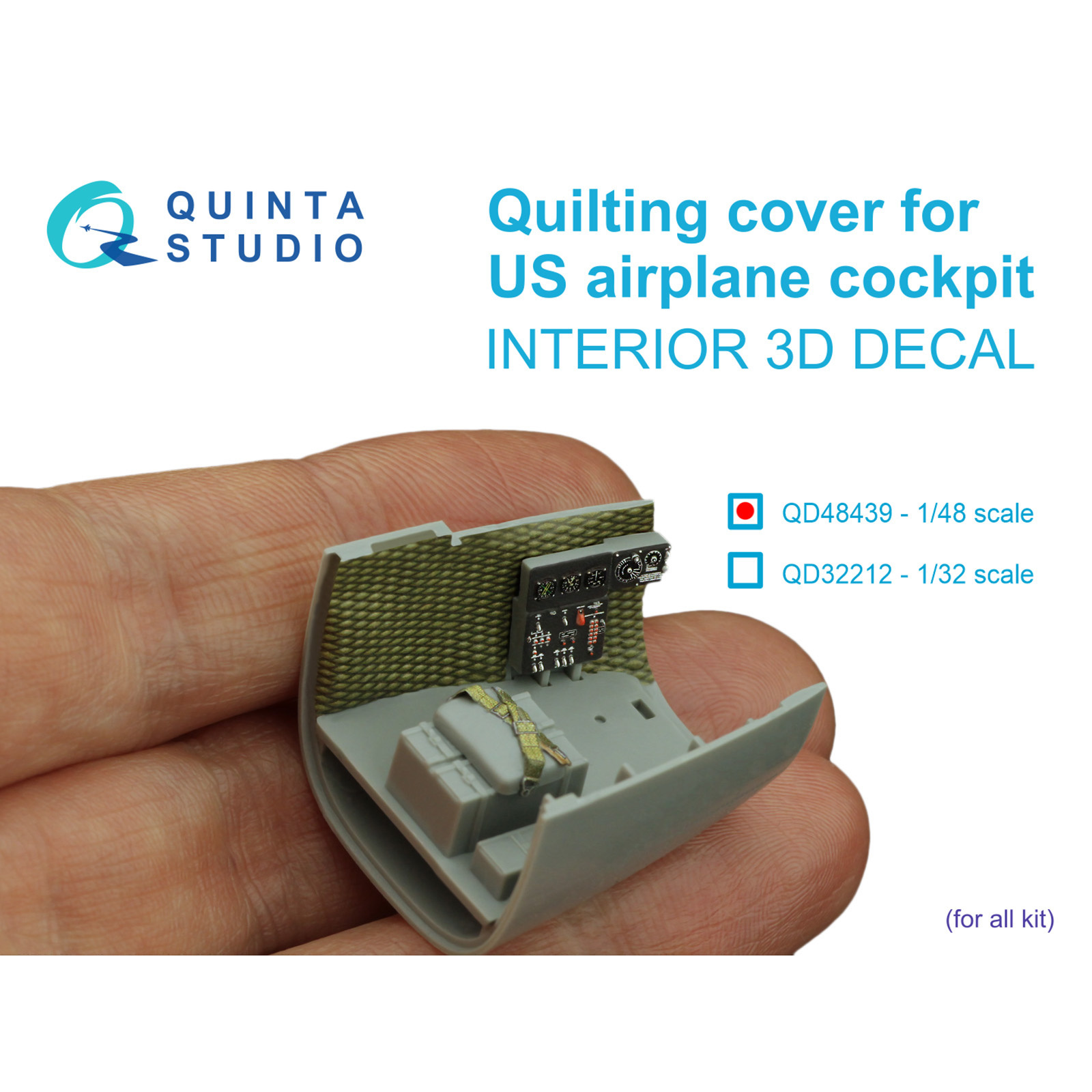 QD48439 Quinta Studio 1/48 Стеганая обивка для кабин самолетов США (для allх моделей)