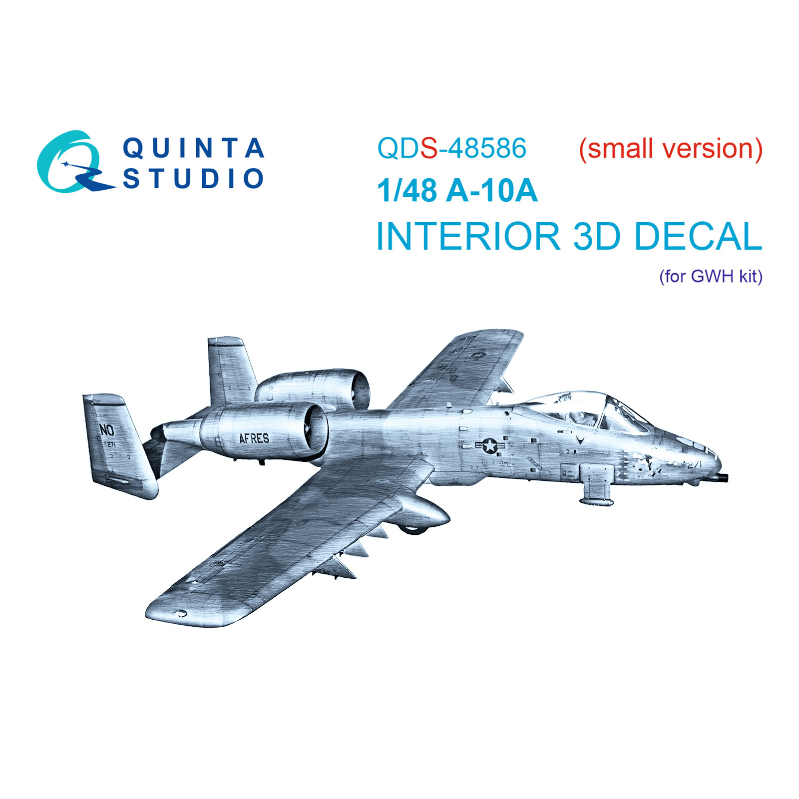 QDS-48586 Quinta Studio 1/48 3D Декаль интерьера кабины A-10A Warthog (GWH) (малая версия)
