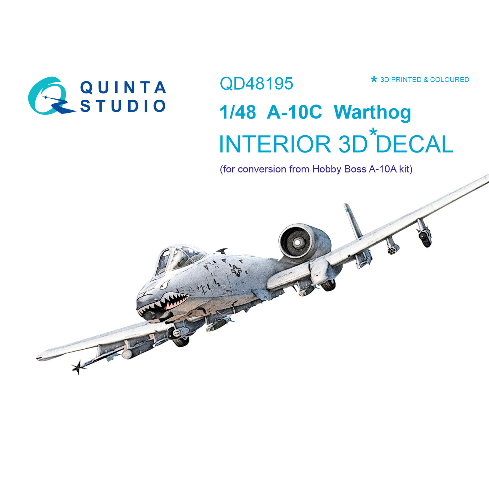 QD48195 QuintaStudio 1/48 3D Cabin Interior Decal A-10C (Hobby Boss)