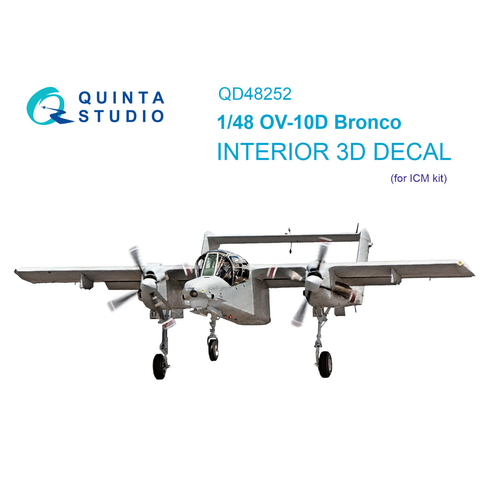 QD48252 Quinta Studio 1/48 3D Cabin Interior Decal OV-10D Bronco (ICM)